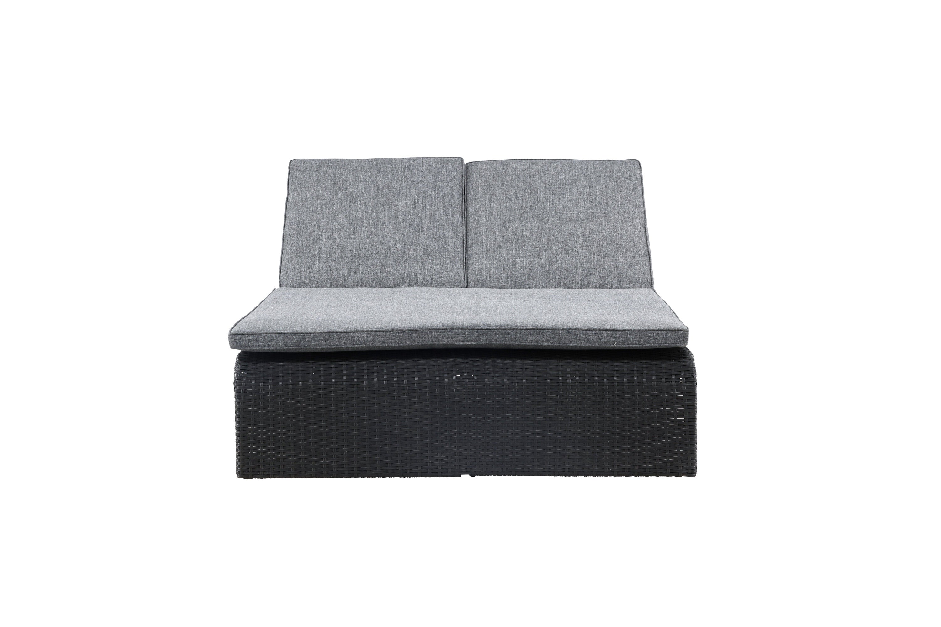 Sonnenliege London aus Polyrattan - Grau-Sonnenliegen-Venture Home-le canapé