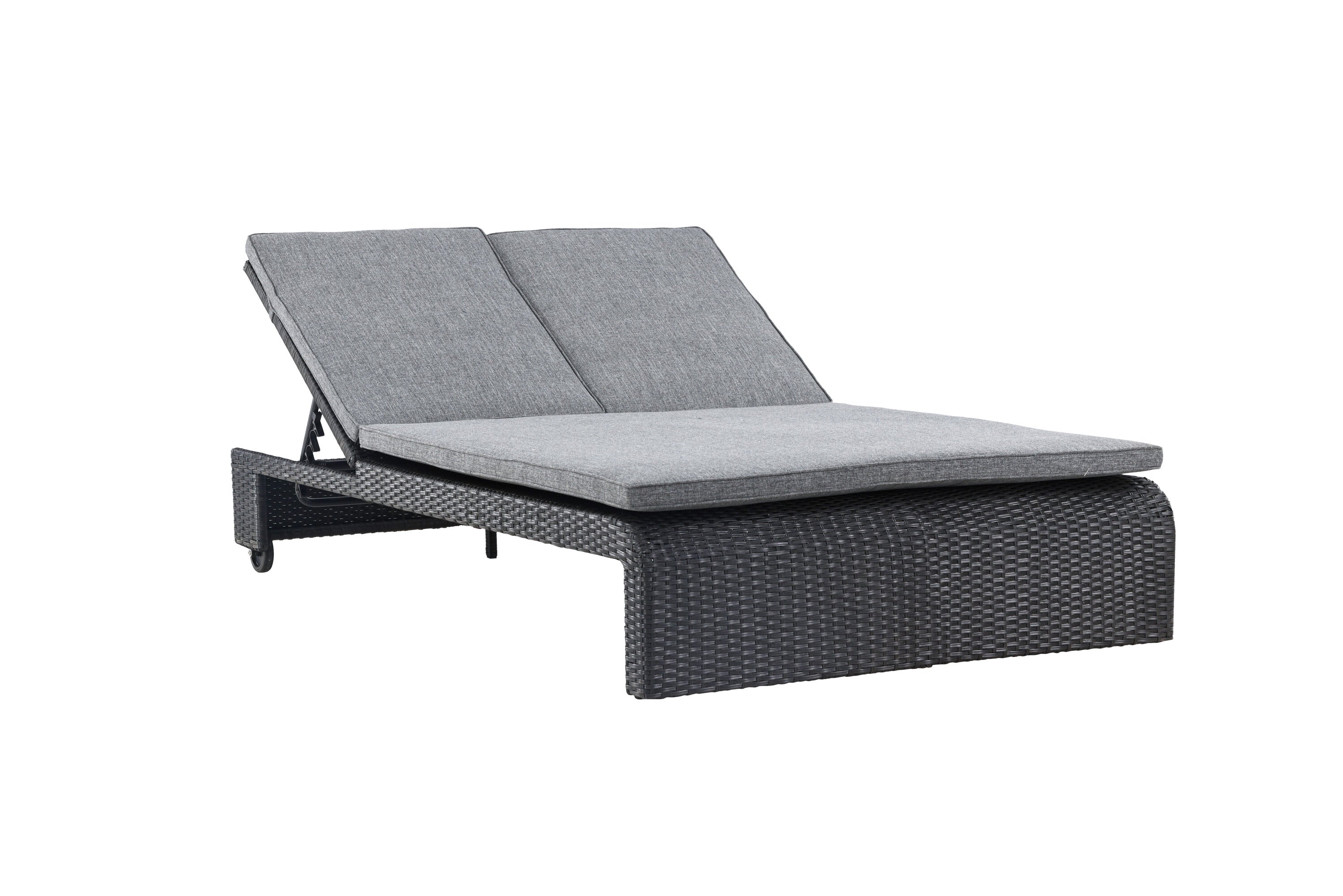 Sonnenliege London aus Polyrattan - Grau-Sonnenliegen-Venture Home-le canapé