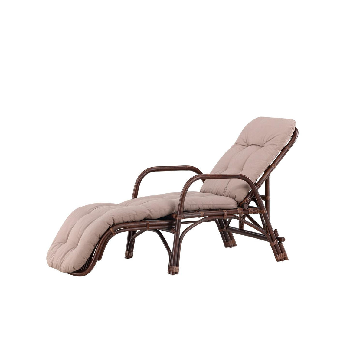 Sonnenliege Nella aus Rattan - Dunkelbraun-Sonnenliegen-Venture Home-le canapé