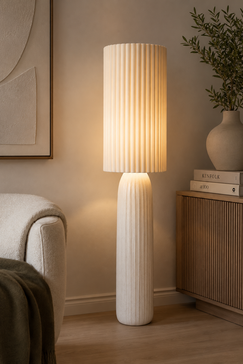 Stehlampe Lume Ridge Gr. XL - Beige-Stehlampen-Pole to Pole-le canapé