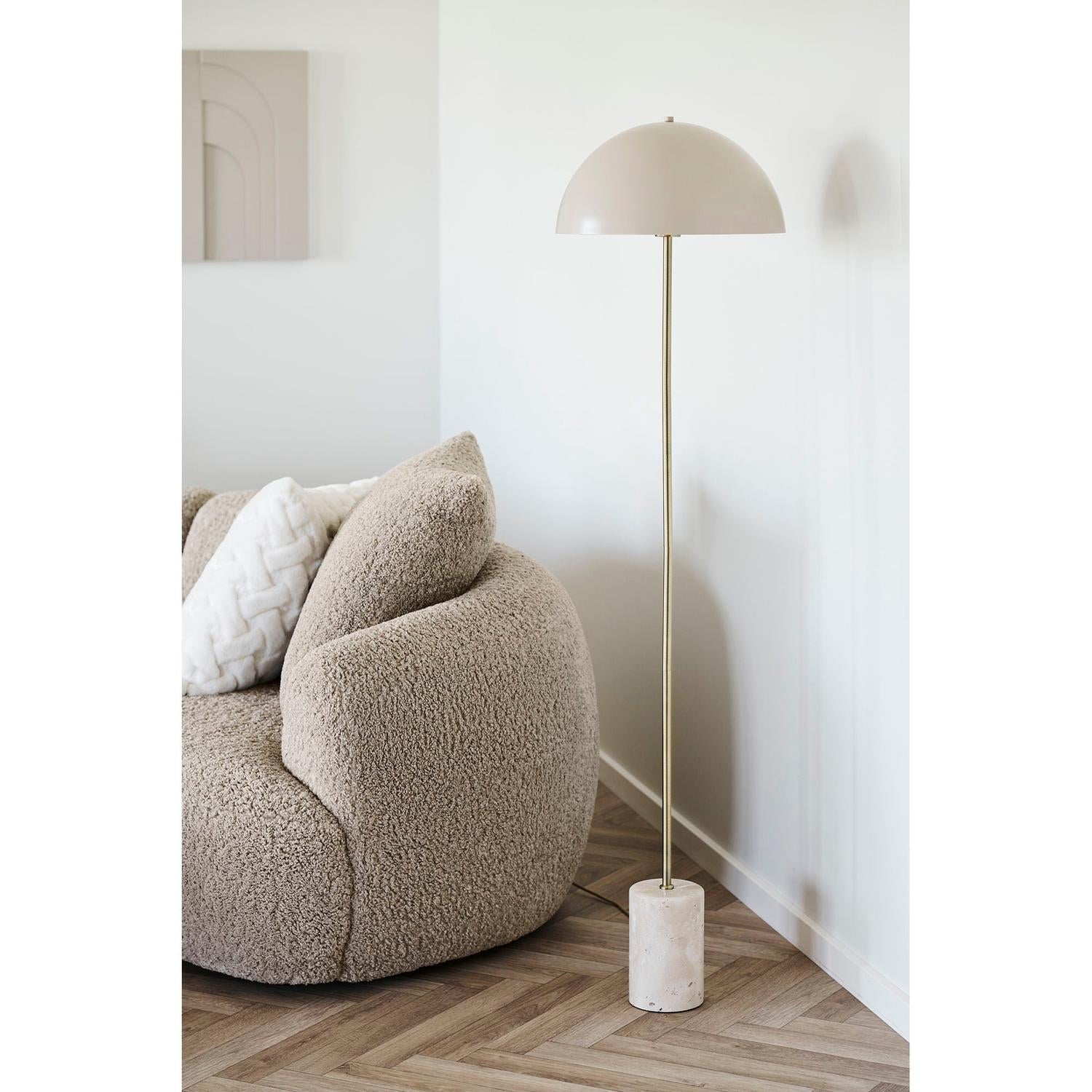 Stehleuchte Sheffield mit Marmorfuß 155cm - Beige-Stehlampen-House Nordic-le canapé