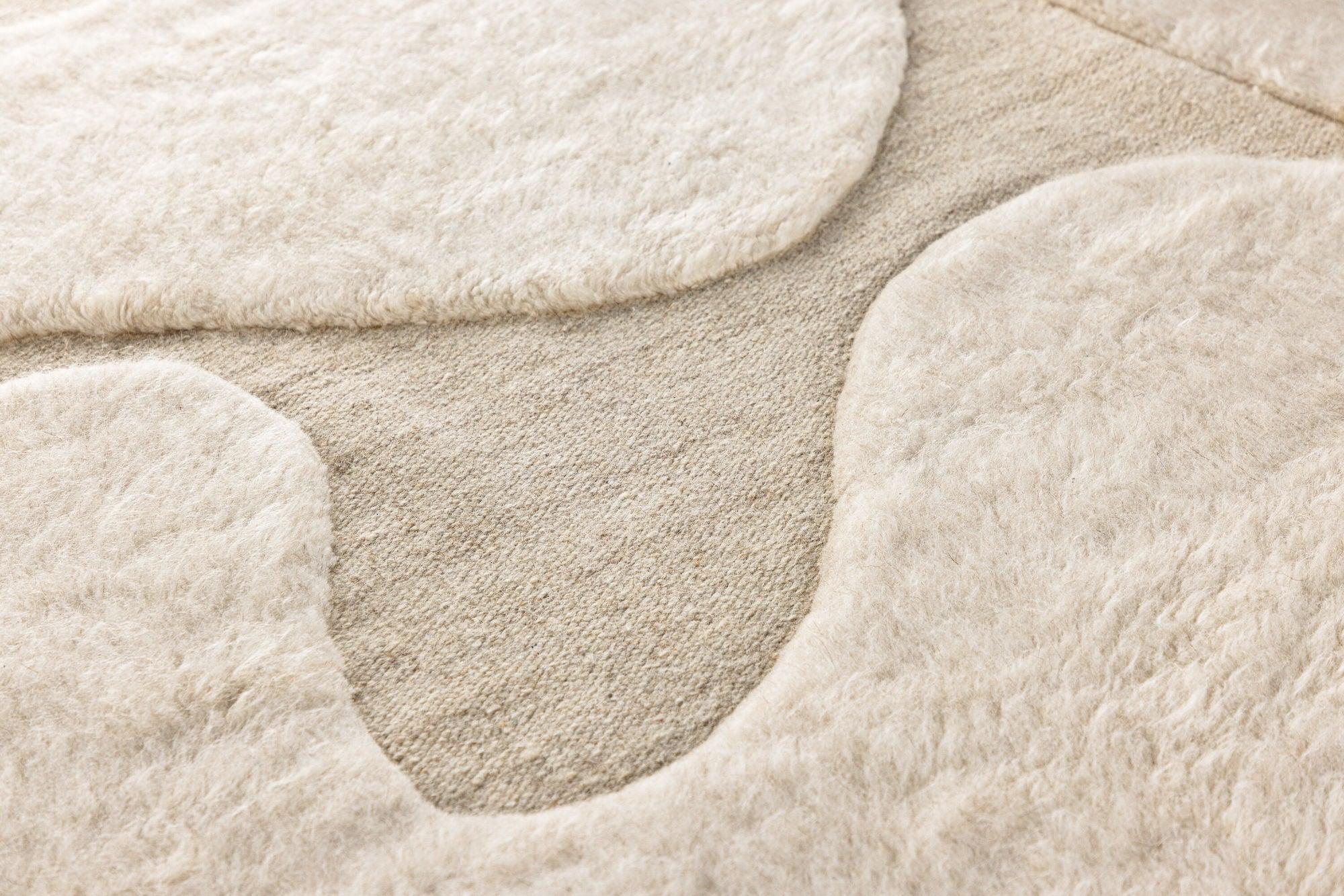 Teppich Boone aus Wolle & Baumwolle in 290*200 - Beige-Teppich-Venture Home-le canapé