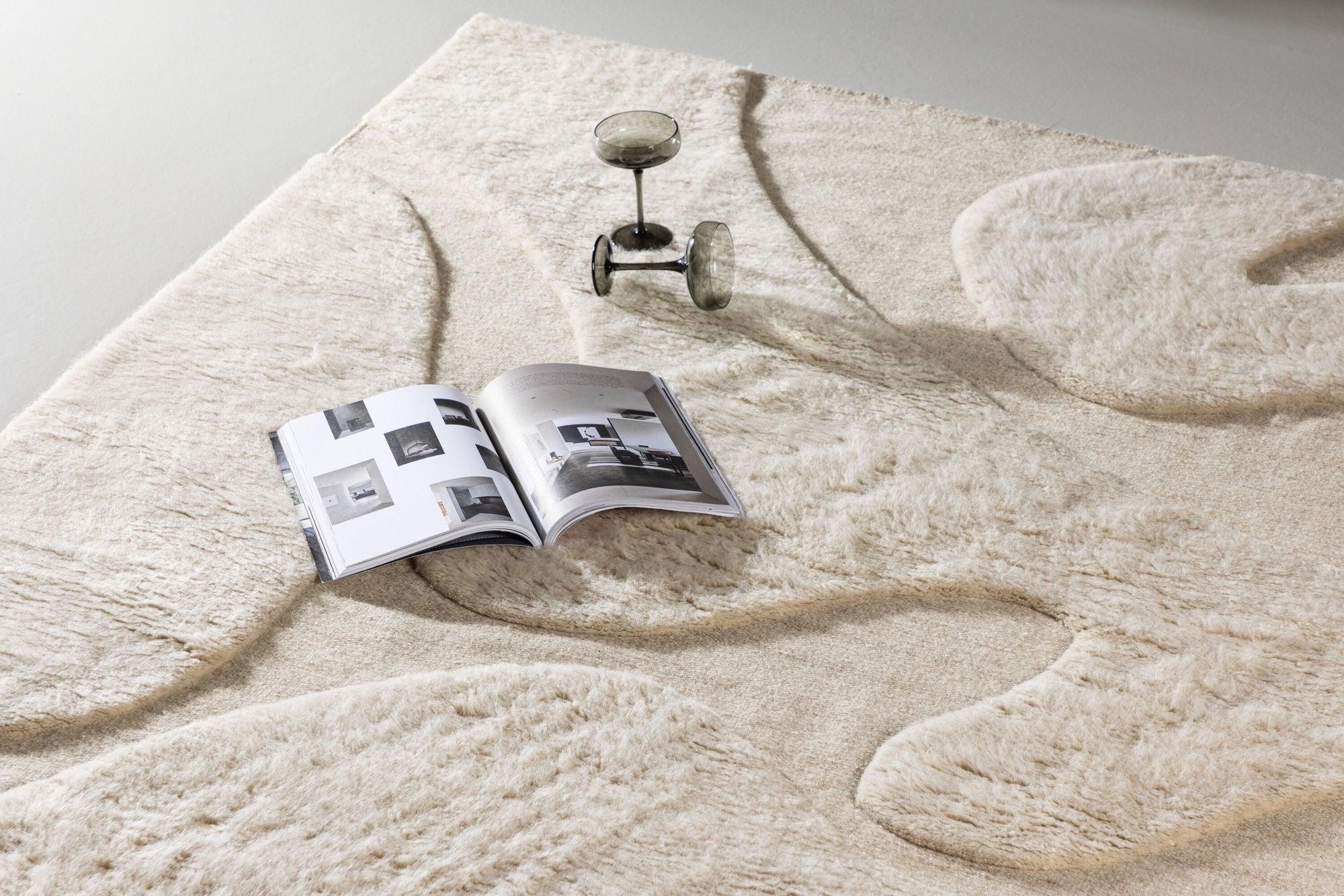 Teppich Boone aus Wolle & Baumwolle in 290*200 - Beige-Teppich-Venture Home-le canapé