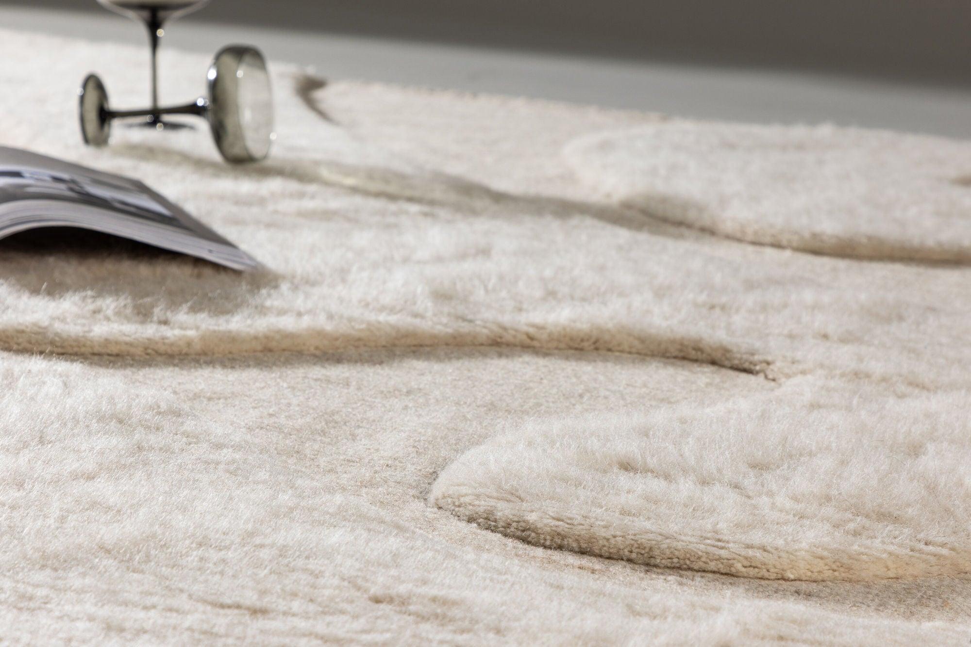 Teppich Boone aus Wolle & Baumwolle in 290*200 - Beige-Teppich-Venture Home-le canapé