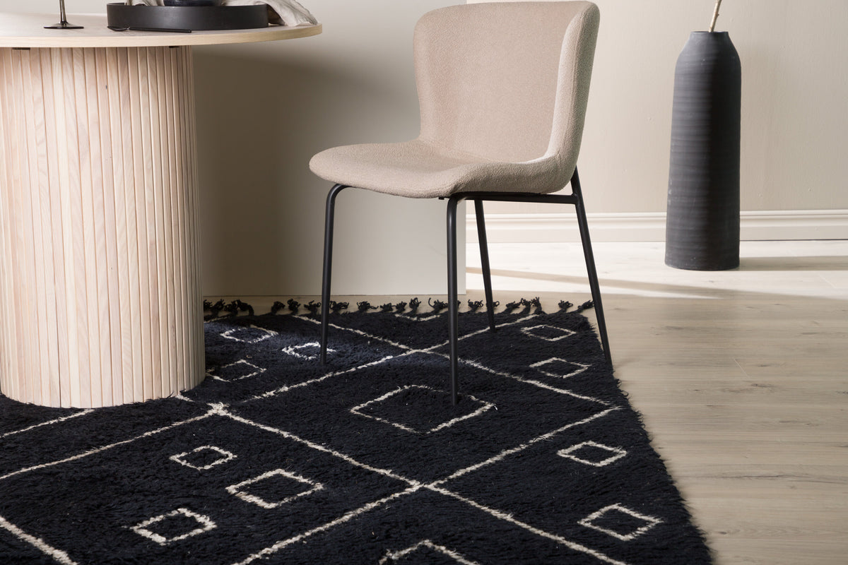 Teppich David mit Hochflor - Schwarz-Teppiche-Venture Home-le canapé