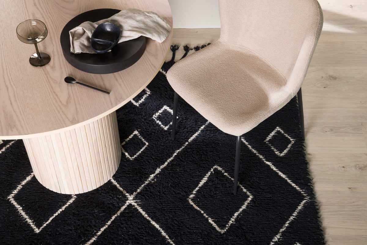 Teppich David mit Hochflor - Schwarz-Teppiche-Venture Home-le canapé