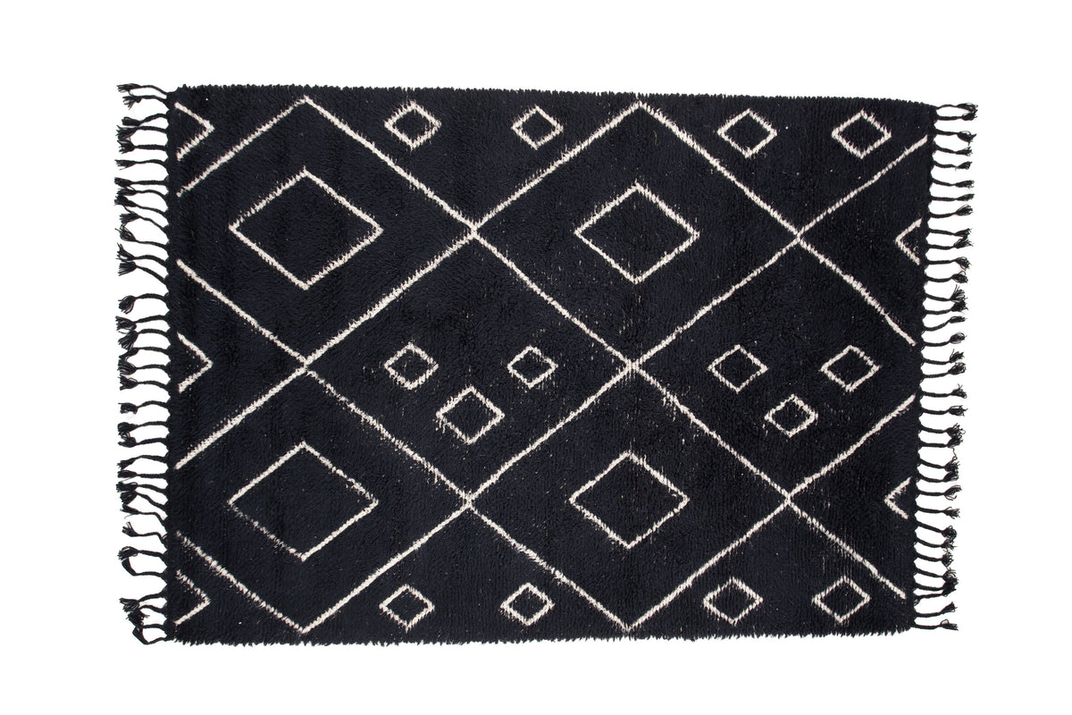Teppich David mit Hochflor - Schwarz-Teppiche-Venture Home-le canapé