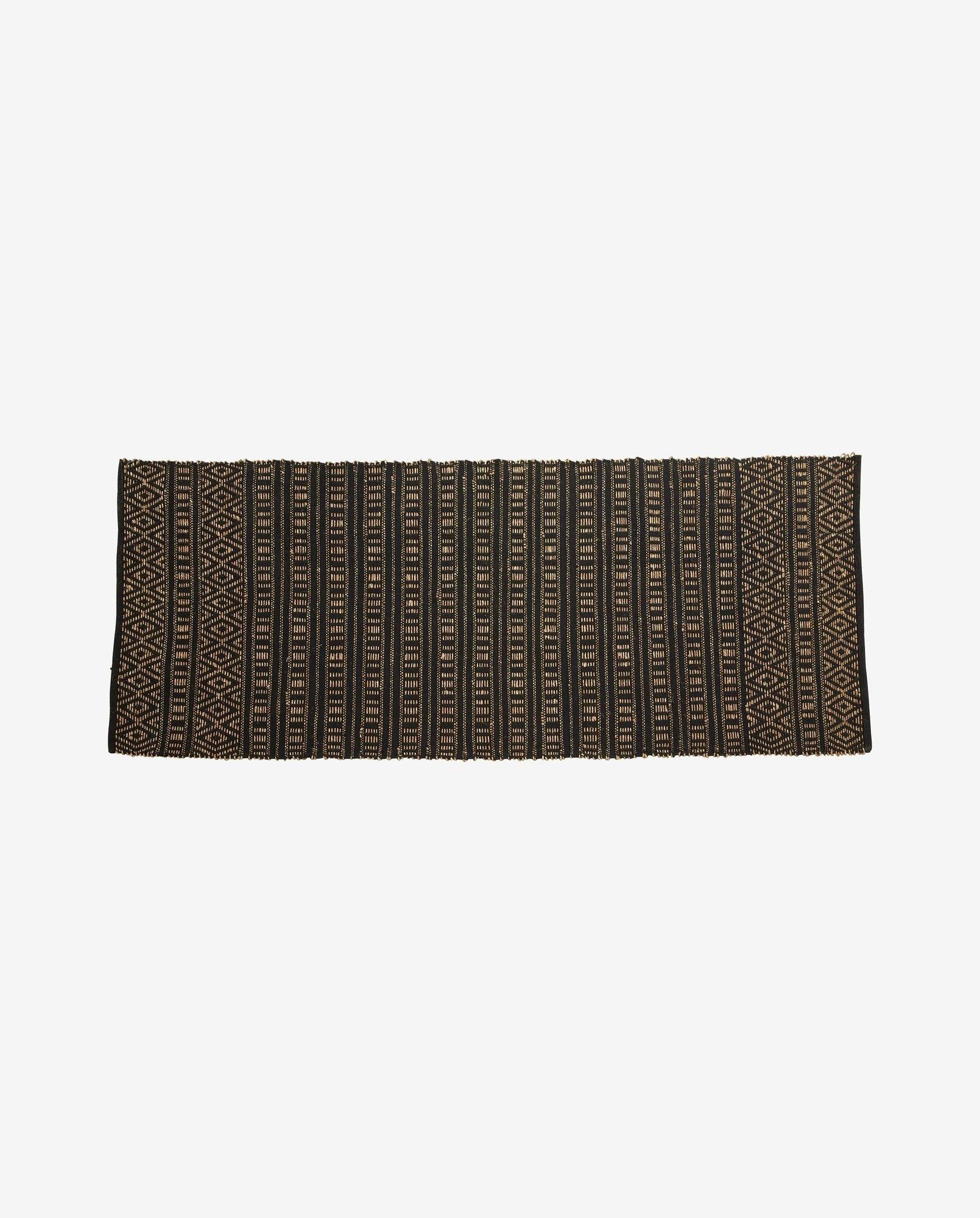 Teppich FARAH 250*100cm - Schwarz / Naturfarben-Teppiche-Nordal A/S-le canapé