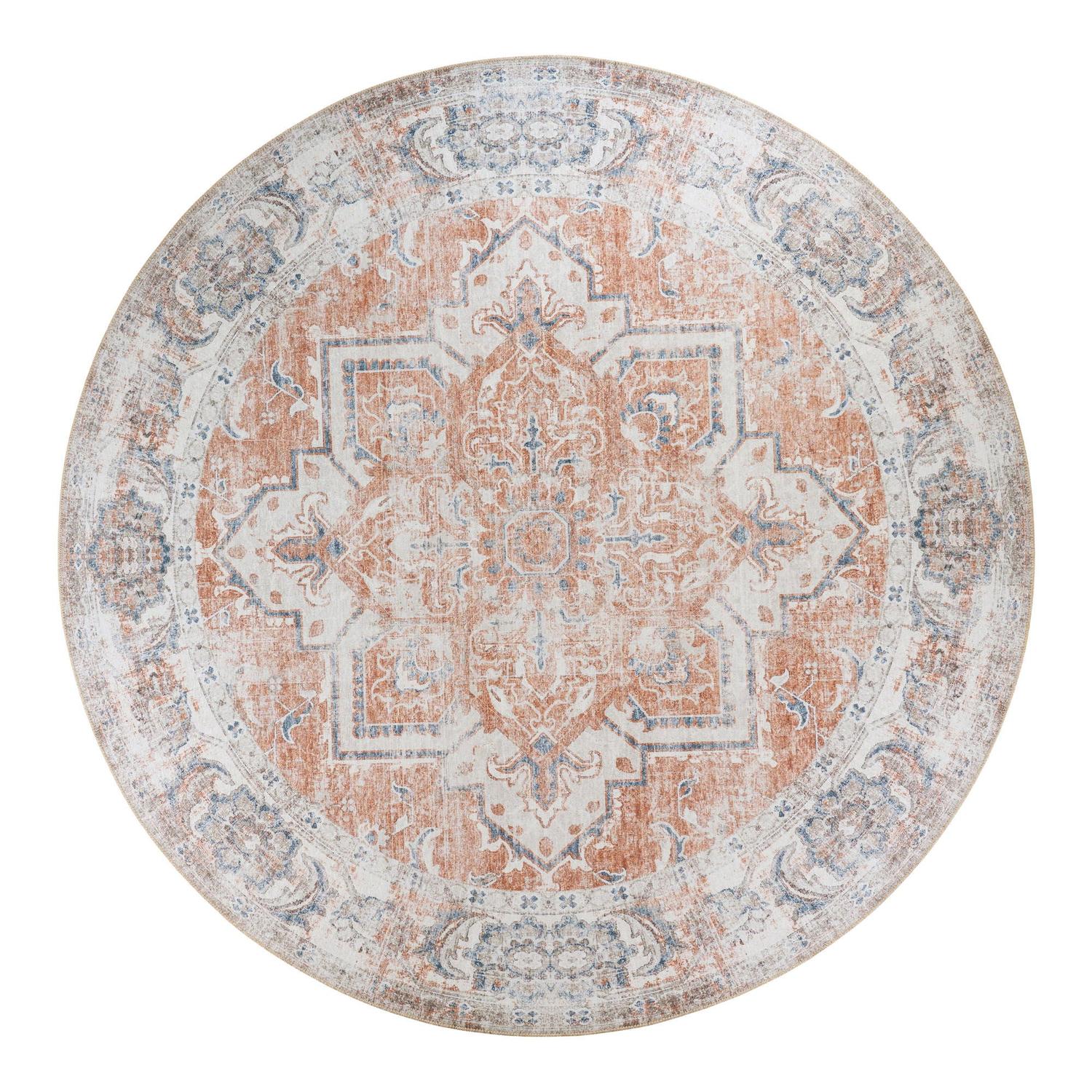 Teppich Havana Ø200cm - Orange/Grau-Teppiche-House Nordic-le canapé