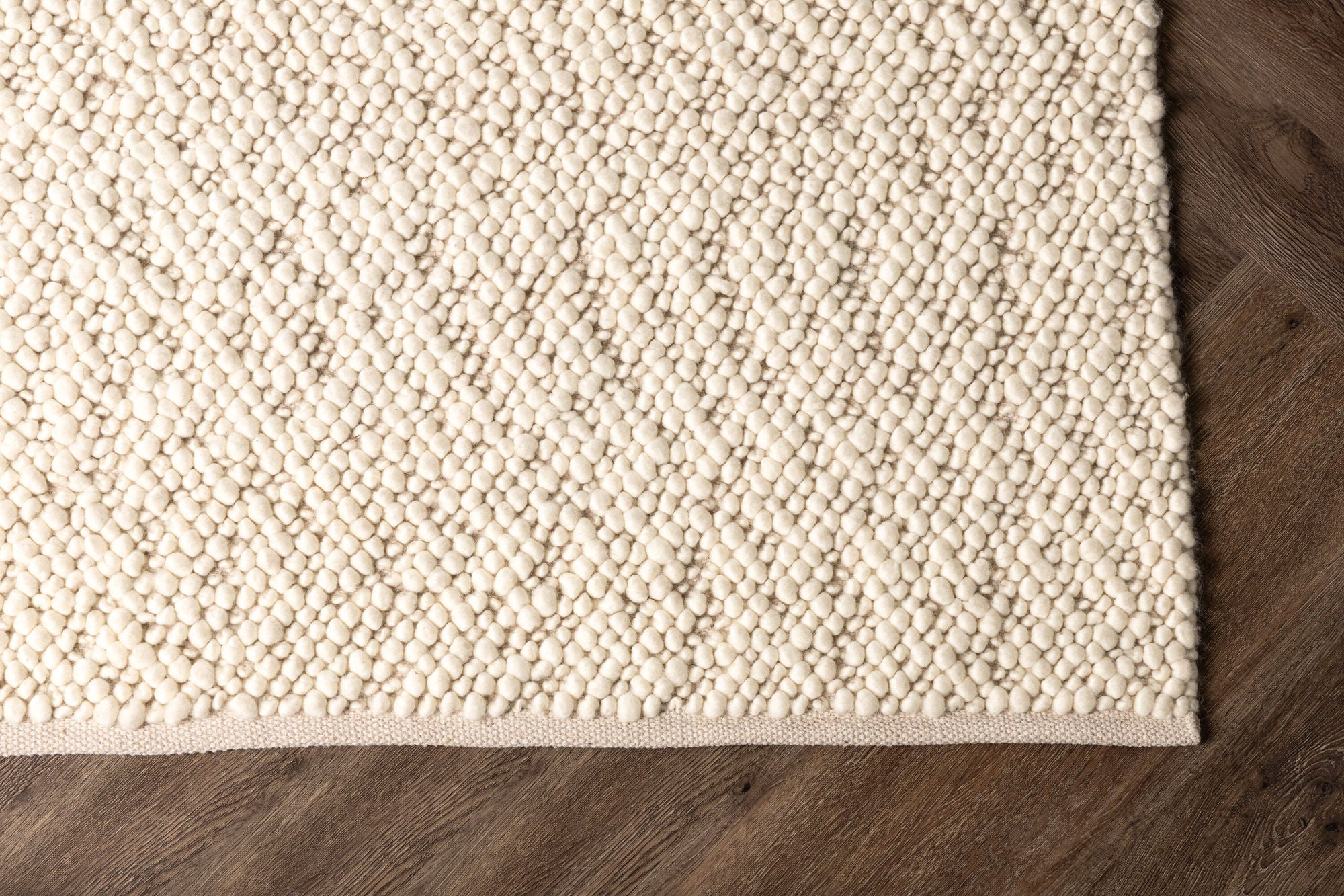 Teppich Jajru 300*200cm aus Wolle - Weiß-Teppich-Venture Home-le canapé