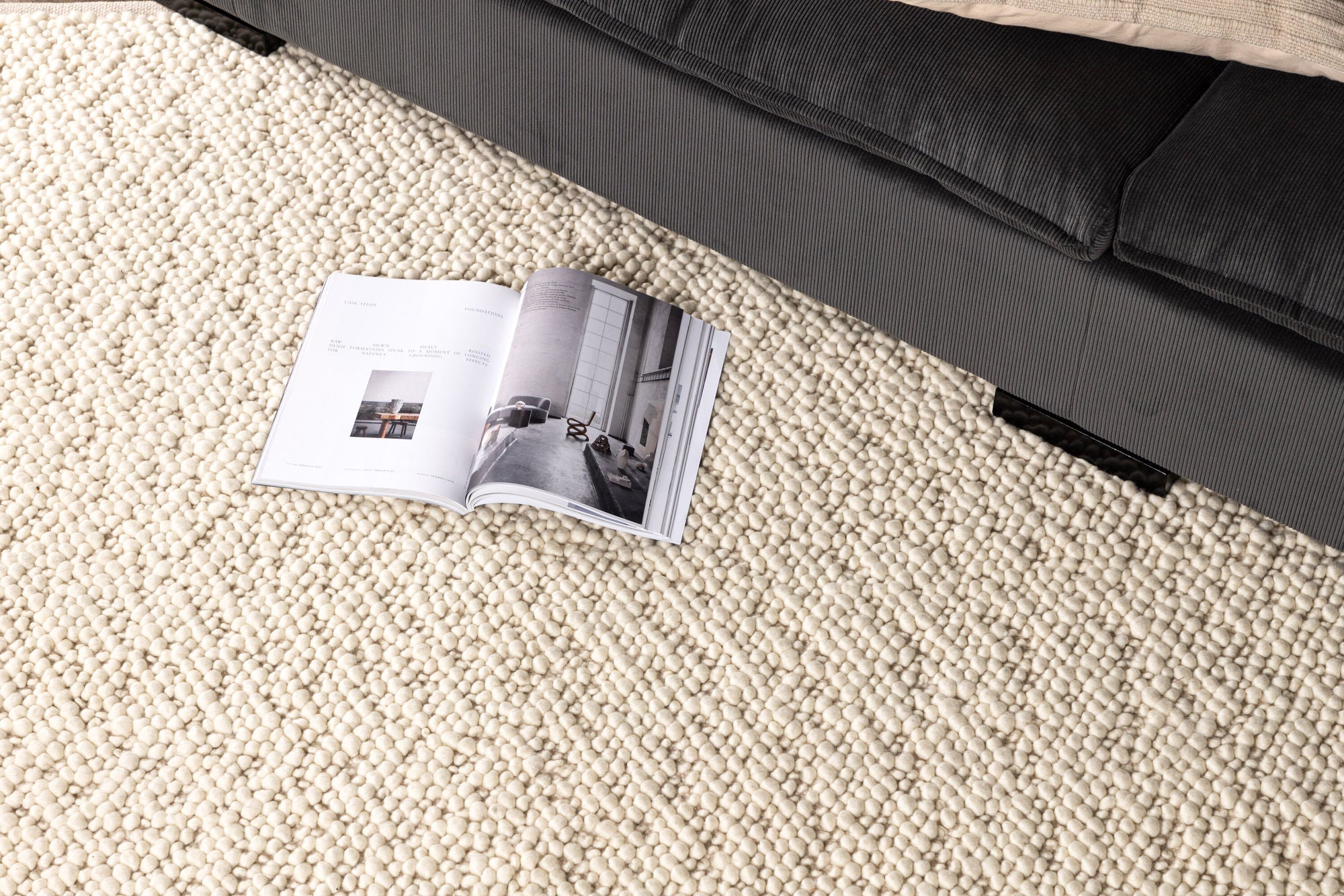 Teppich Jajru 300*200cm aus Wolle - Weiß-Teppiche-Venture Home-le canapé
