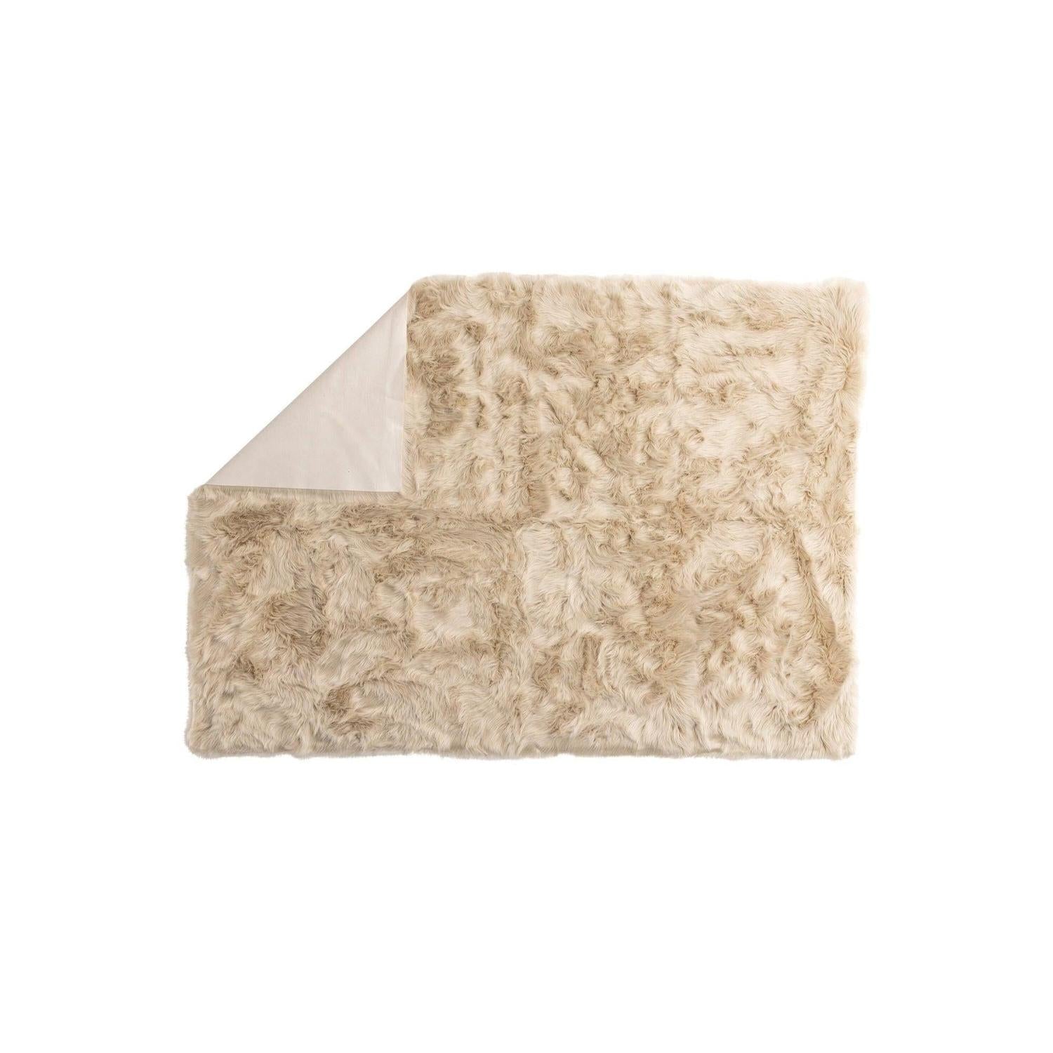 Teppich Katy aus Kunstfell 230*160cm - Beige-Teppich-Venture Home-le canapé