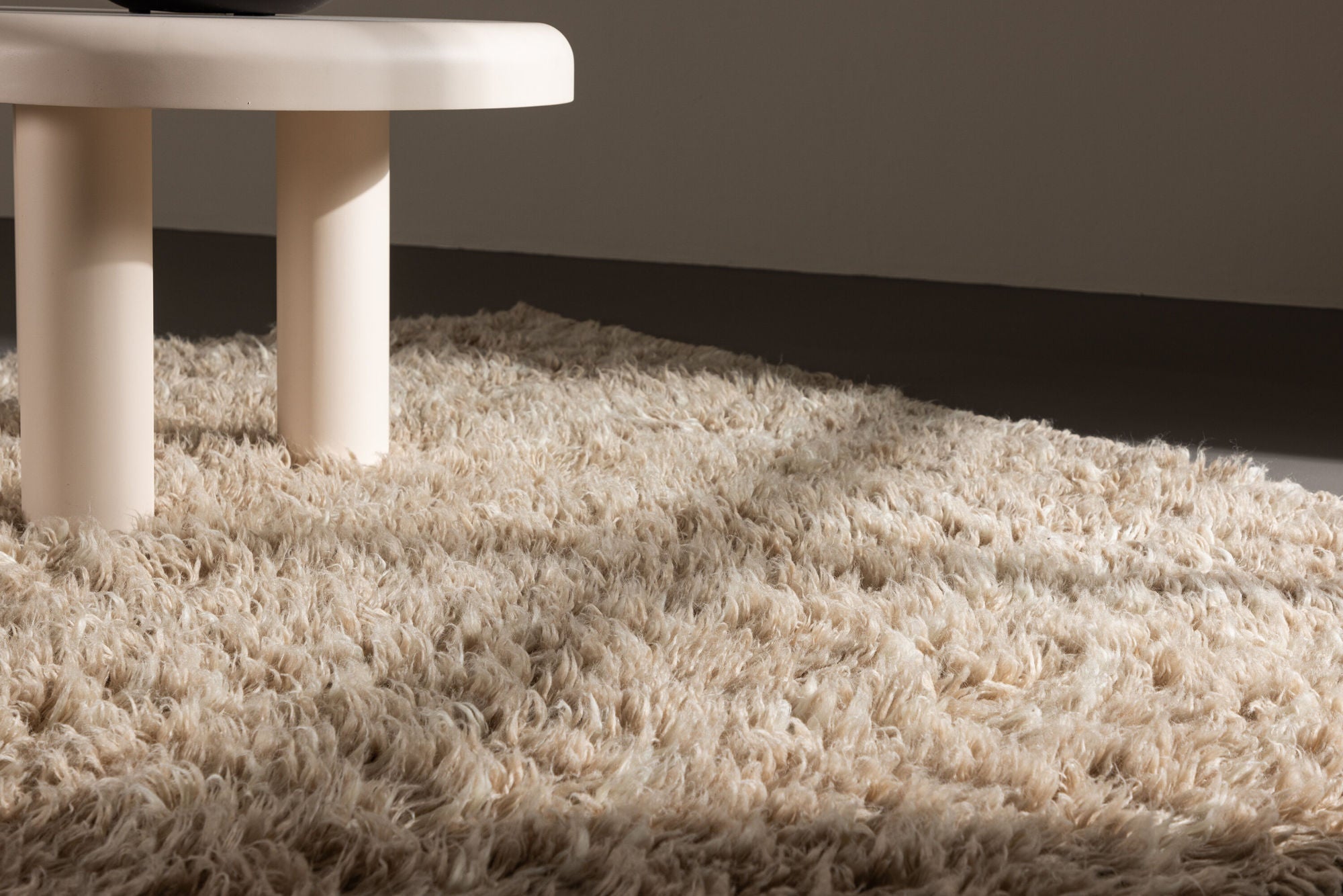 Teppich Leiko 300*200cm aus Wolle - Beige-Teppiche-Venture Home-le canapé