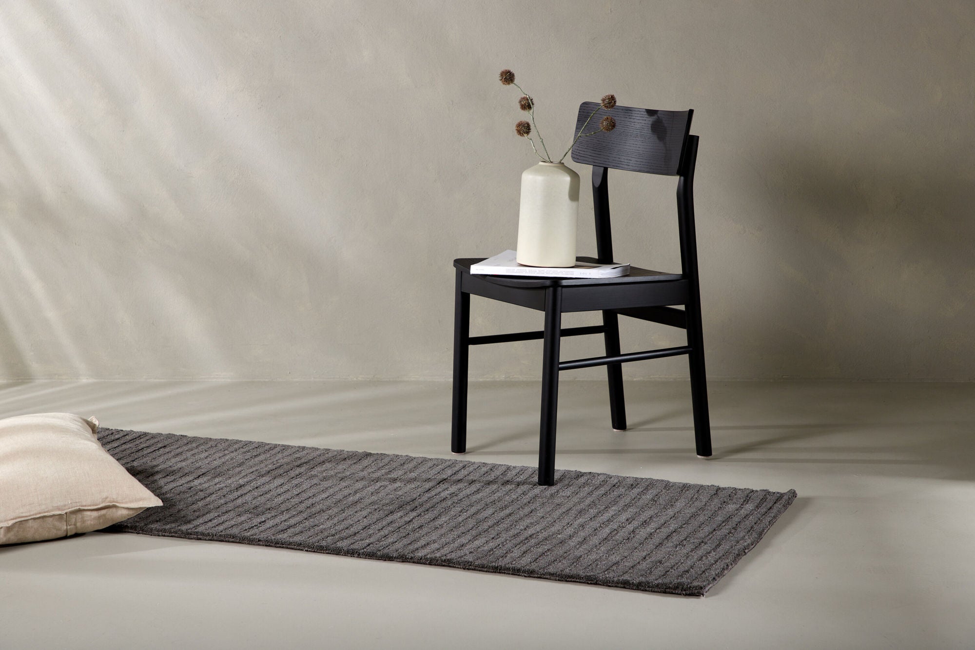 Teppich Milton 200*70cm - Dunkelgrau-Teppich-Venture Home-le canapé