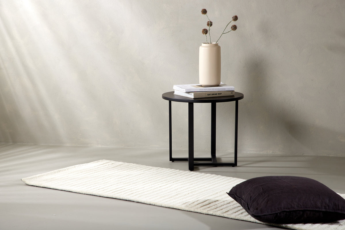 Teppich Milton mit Rippenstruktur - Weiß-Teppiche-Venture Home-le canapé
