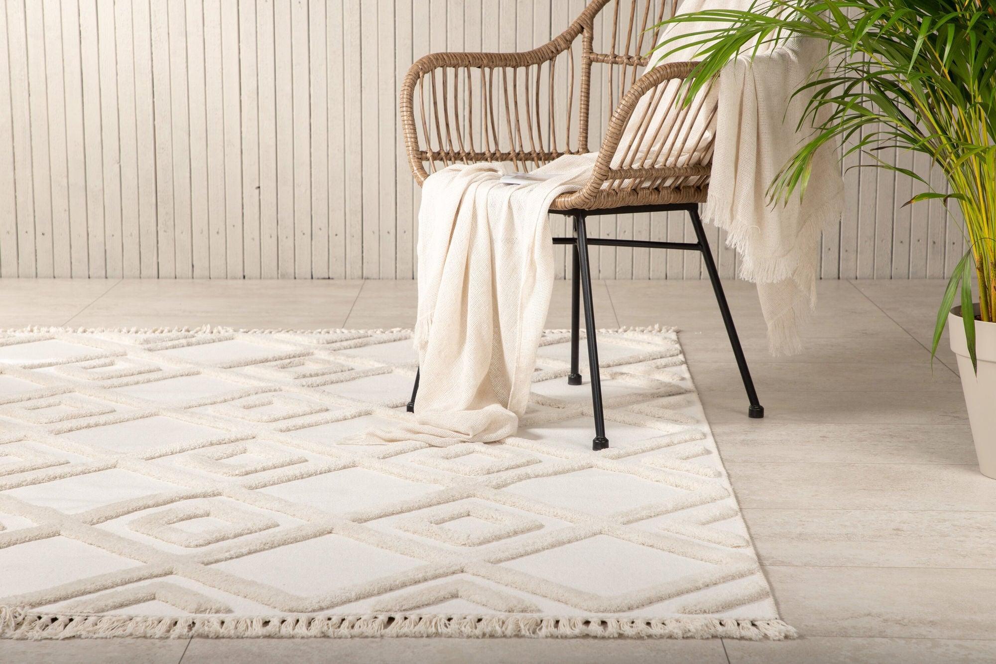 Teppich Towa 160*230cm - Weiß-Teppich-Venture Home-le canapé