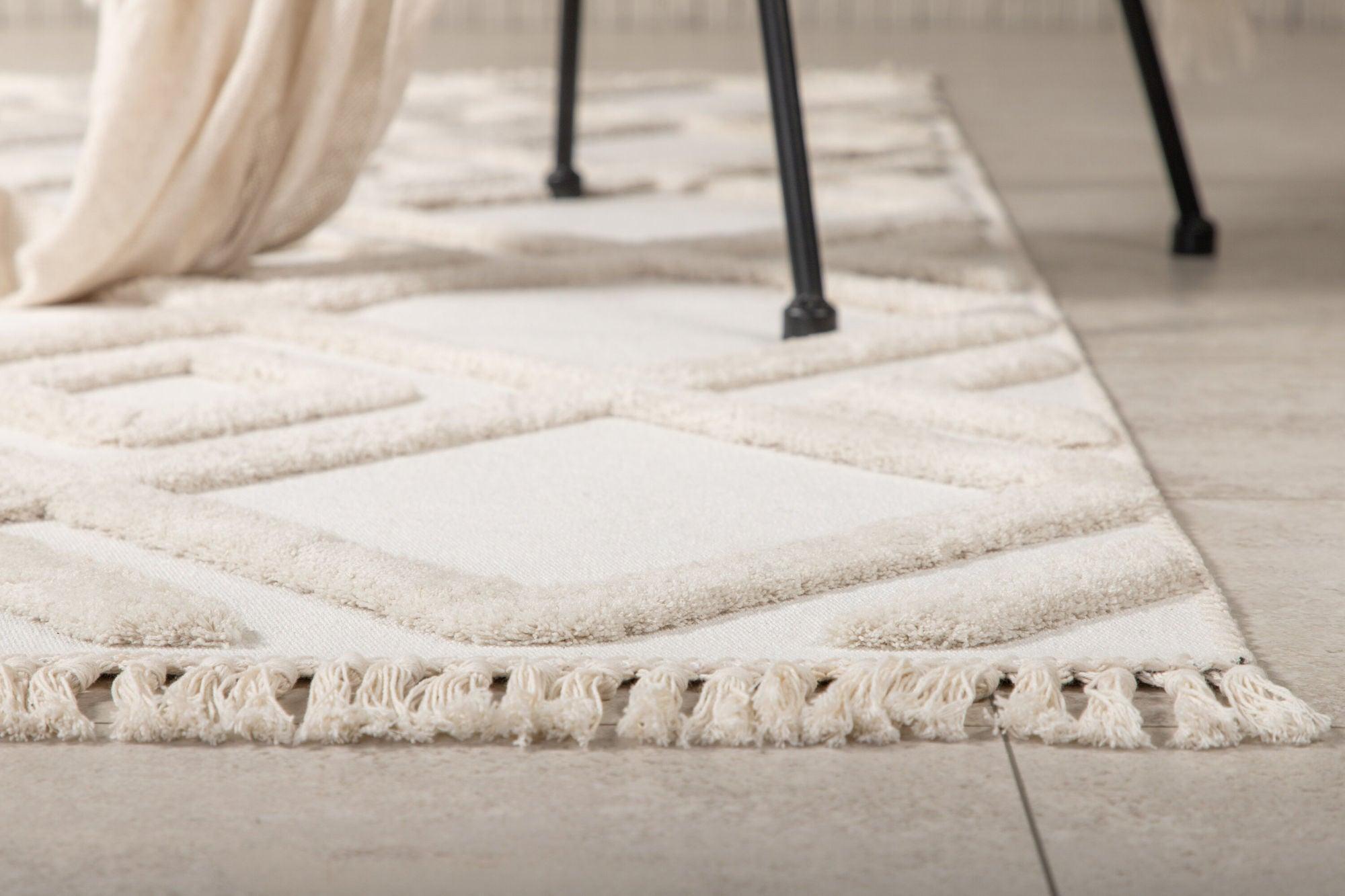 Teppich Towa 160*230cm - Weiß-Teppich-Venture Home-le canapé
