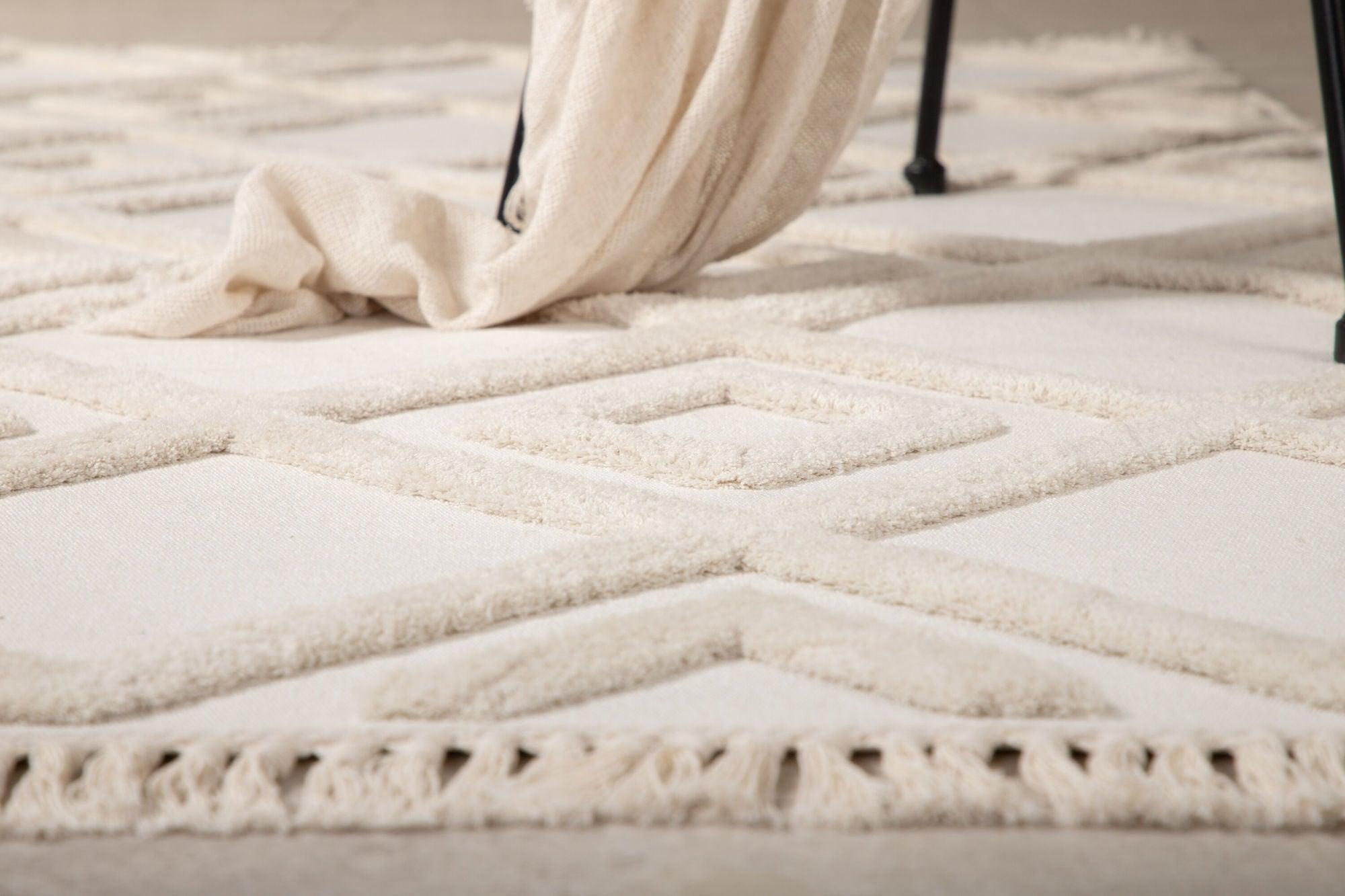 Teppich Towa 160*230cm - Weiß-Teppich-Venture Home-le canapé