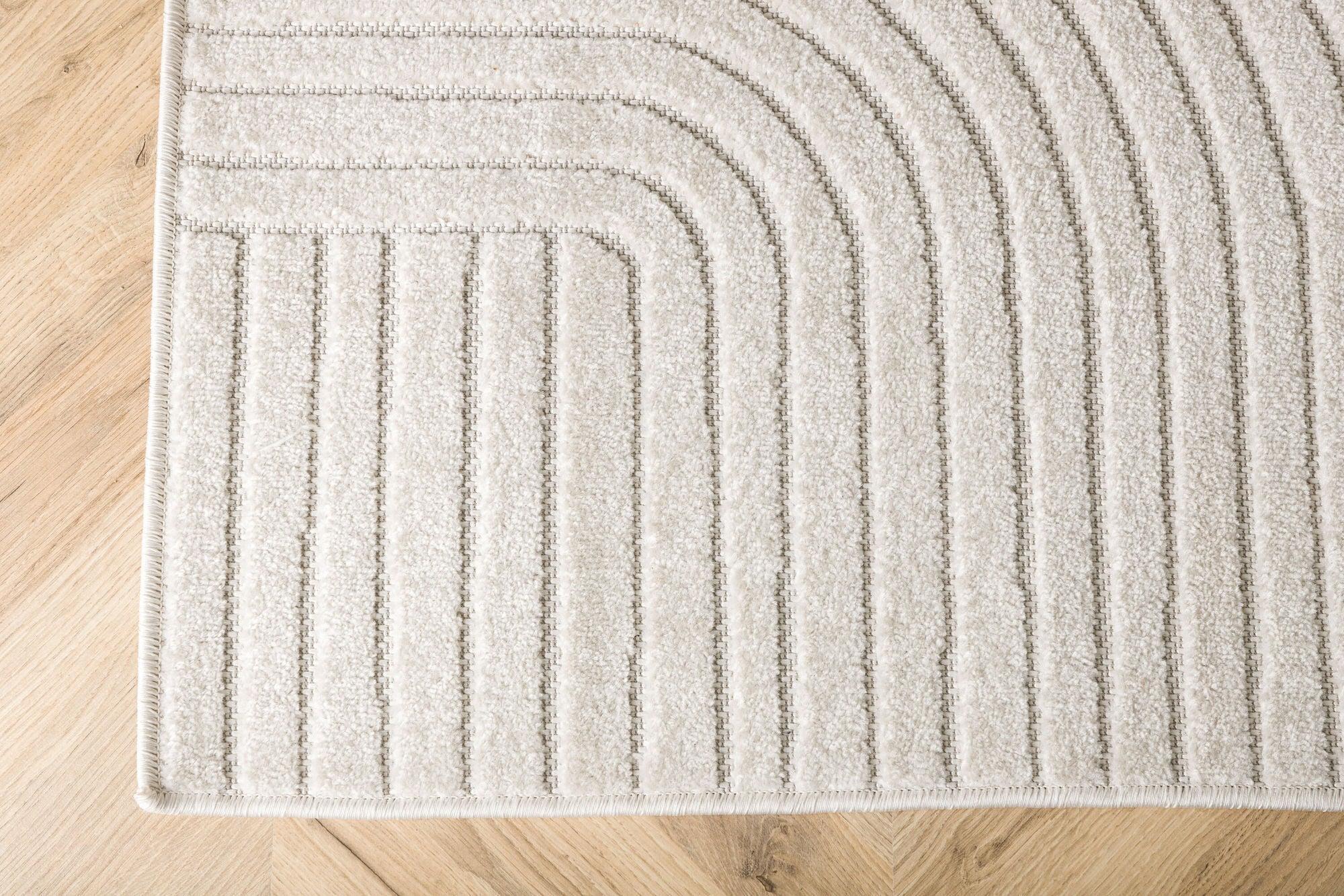 Teppich Vince Solar Rechteckig 340*240cm - Weiß-Teppich-Venture Home-le canapé