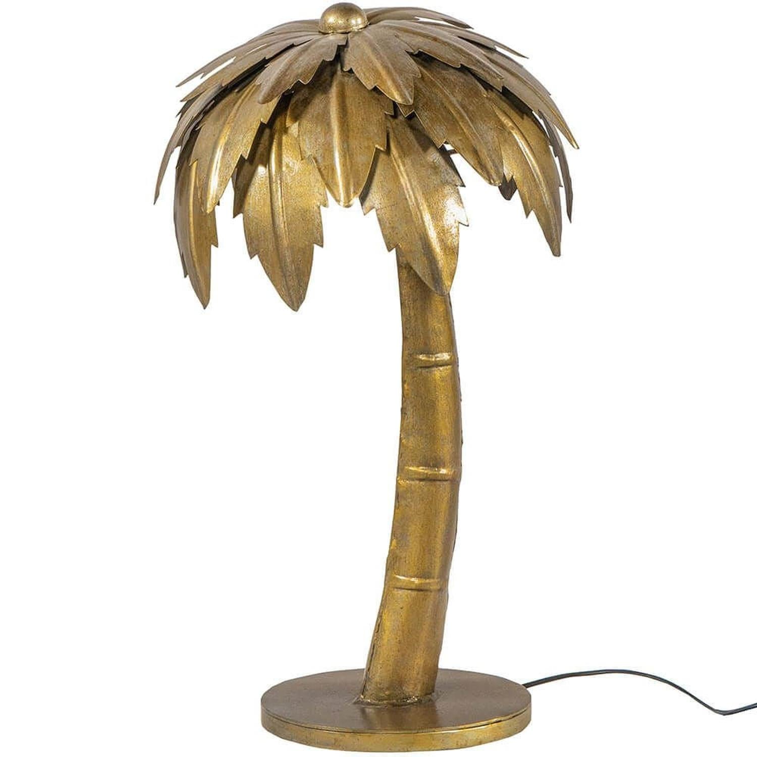 Tischlampe als Palme aus Eisen - Messing-Tischlampe-Trademark Living-le canapé