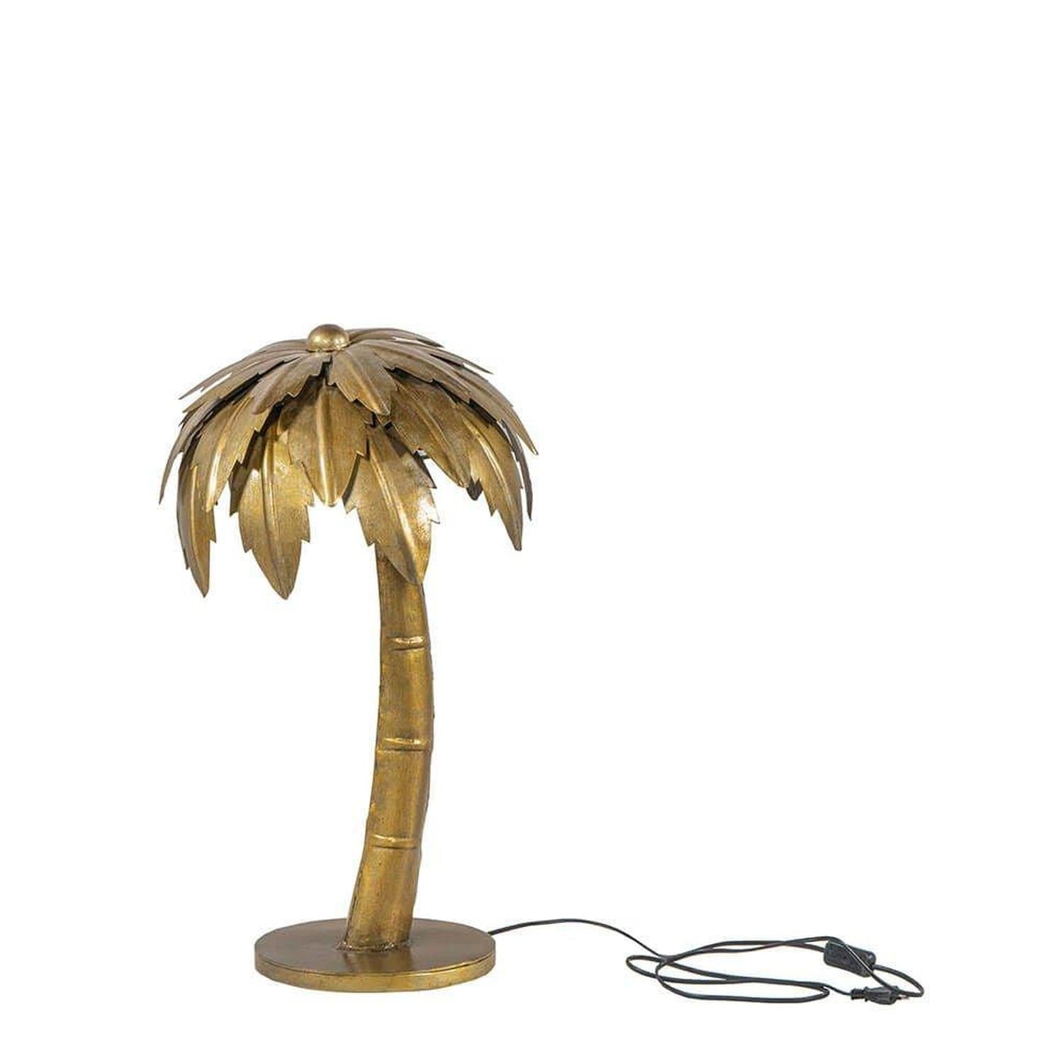 Tischlampe als Palme aus Eisen - Messing-Tischlampen-Trademark Living-le canapé