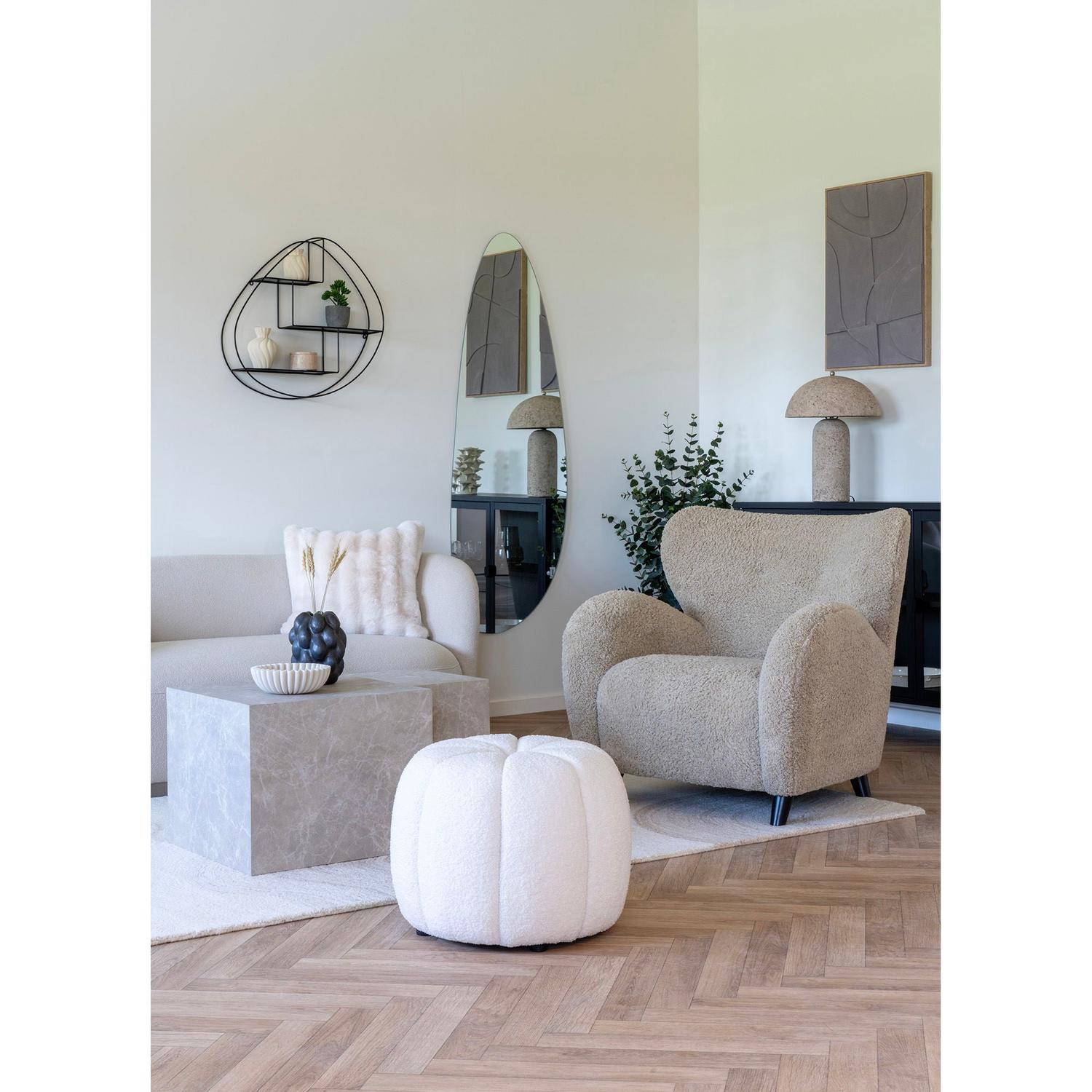 Tischlampe Astley aus Pappmaché - Steingrau-Tischlampen-House Nordic-le canapé
