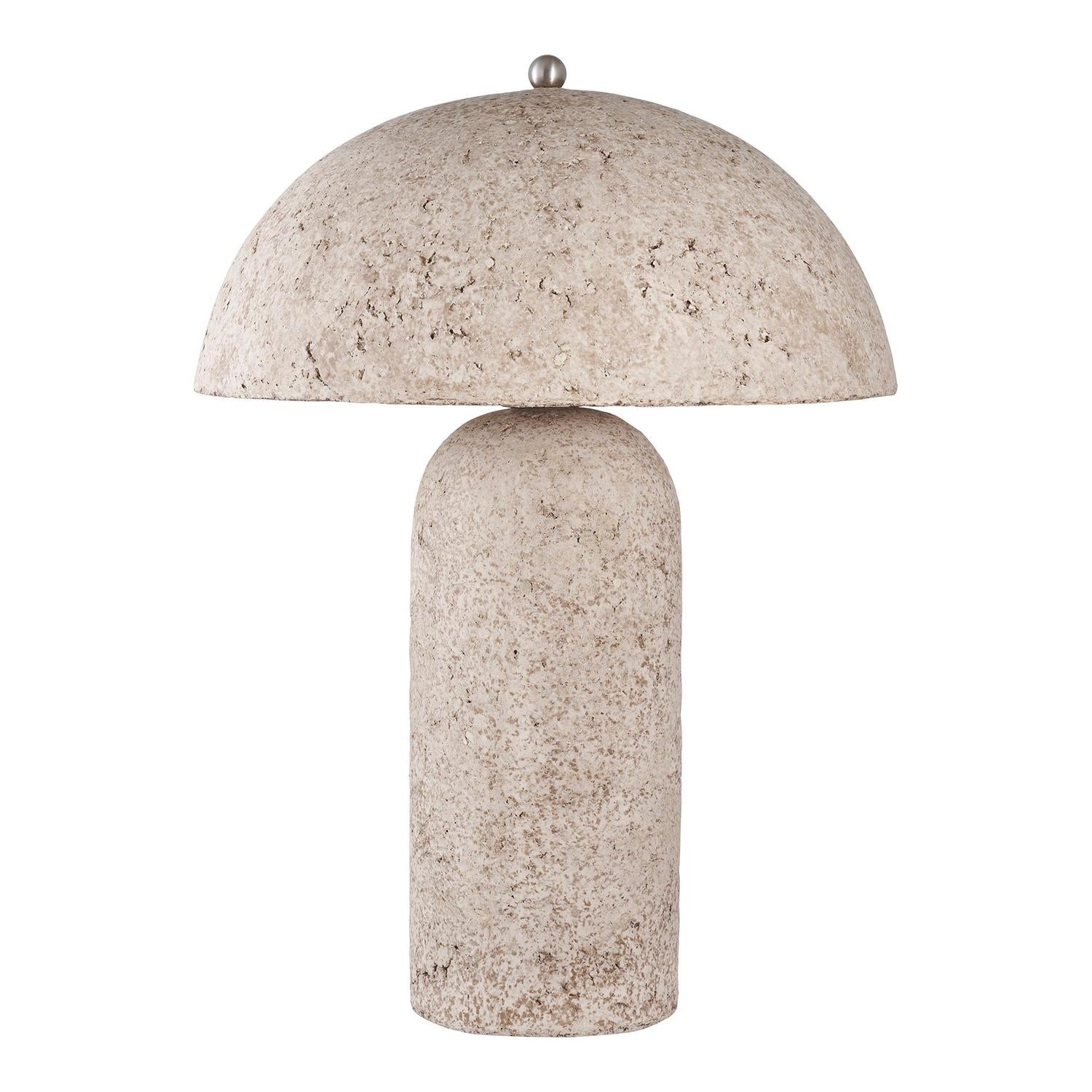 Tischlampe Astley aus Pappmaché - Steingrau-Tischlampen-House Nordic-le canapé