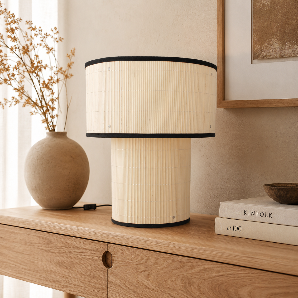 Tischlampe Bambus - Beige-Tischlampen-Pole to Pole-le canapé