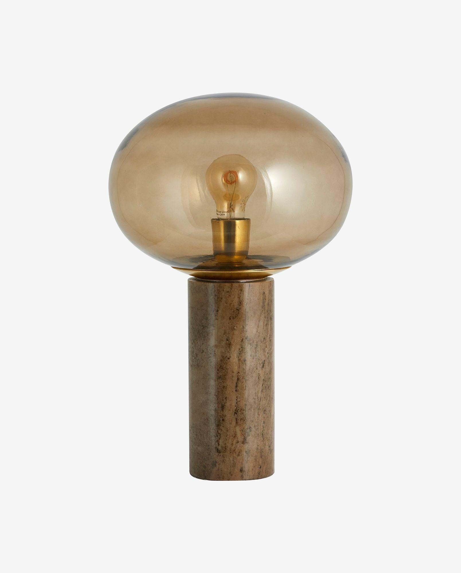 Tischlampe BES – Rauchglas Marmor-Tischlampen-Nordal A/S-le canapé