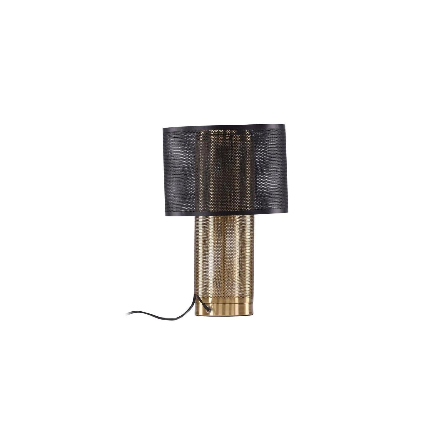 Tischlampe Gap - Gold & Schwarzes Metall-Tischlampen-Venture Home-le canapé
