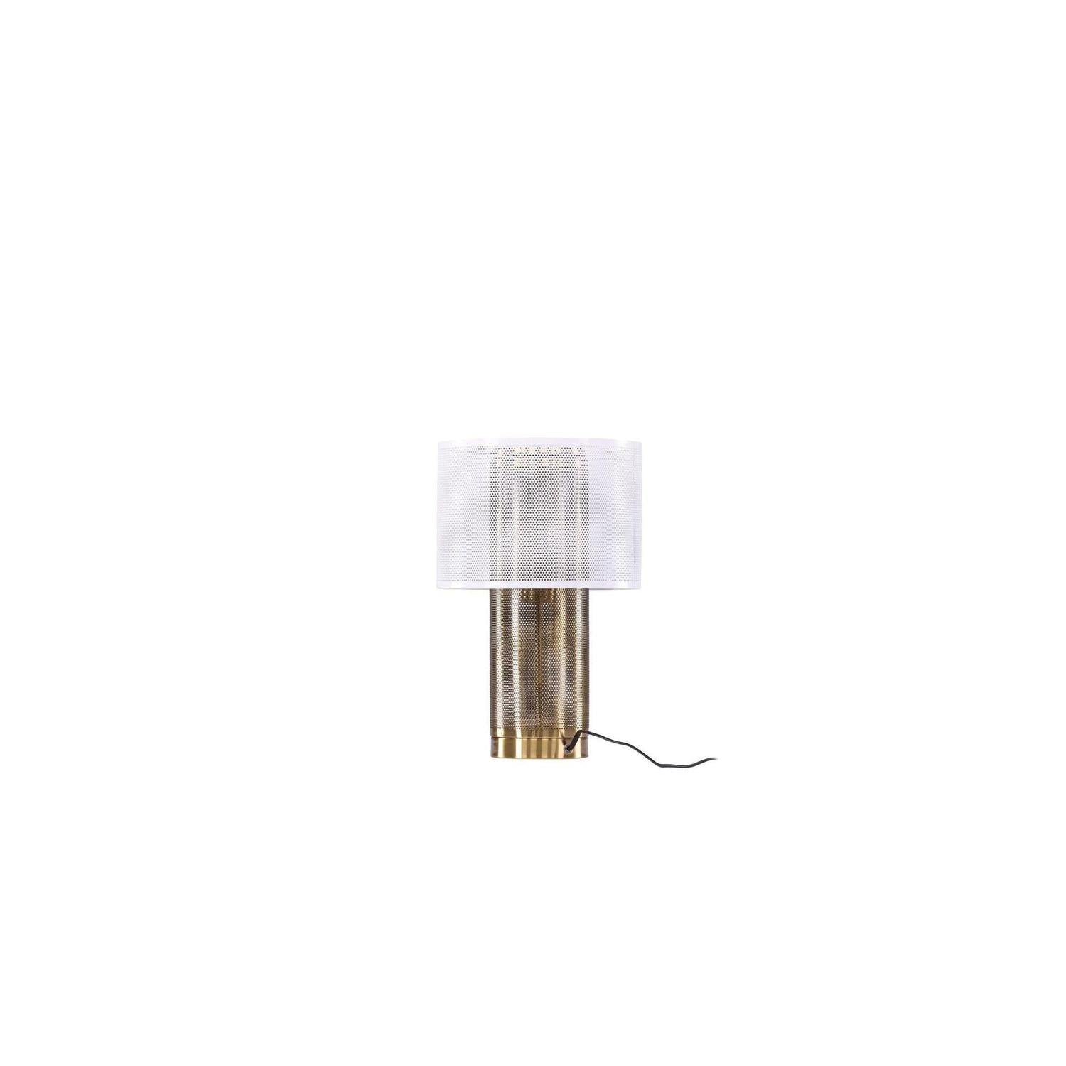 Tischlampe Gap - Gold & weißes Metall-Tischlampen-Venture Home-le canapé