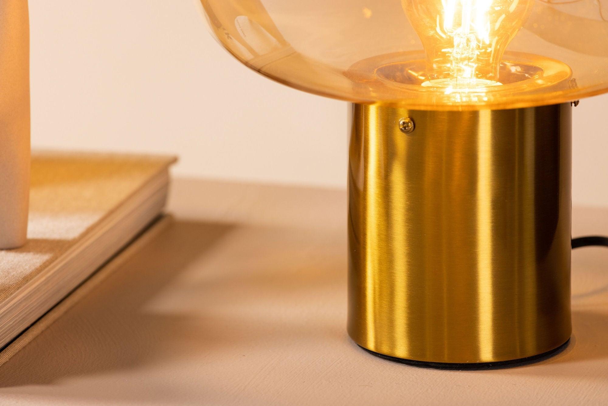 Tischlampe Rhone - Gold / Gold Glas-Tischlampe-Venture Home-le canapé