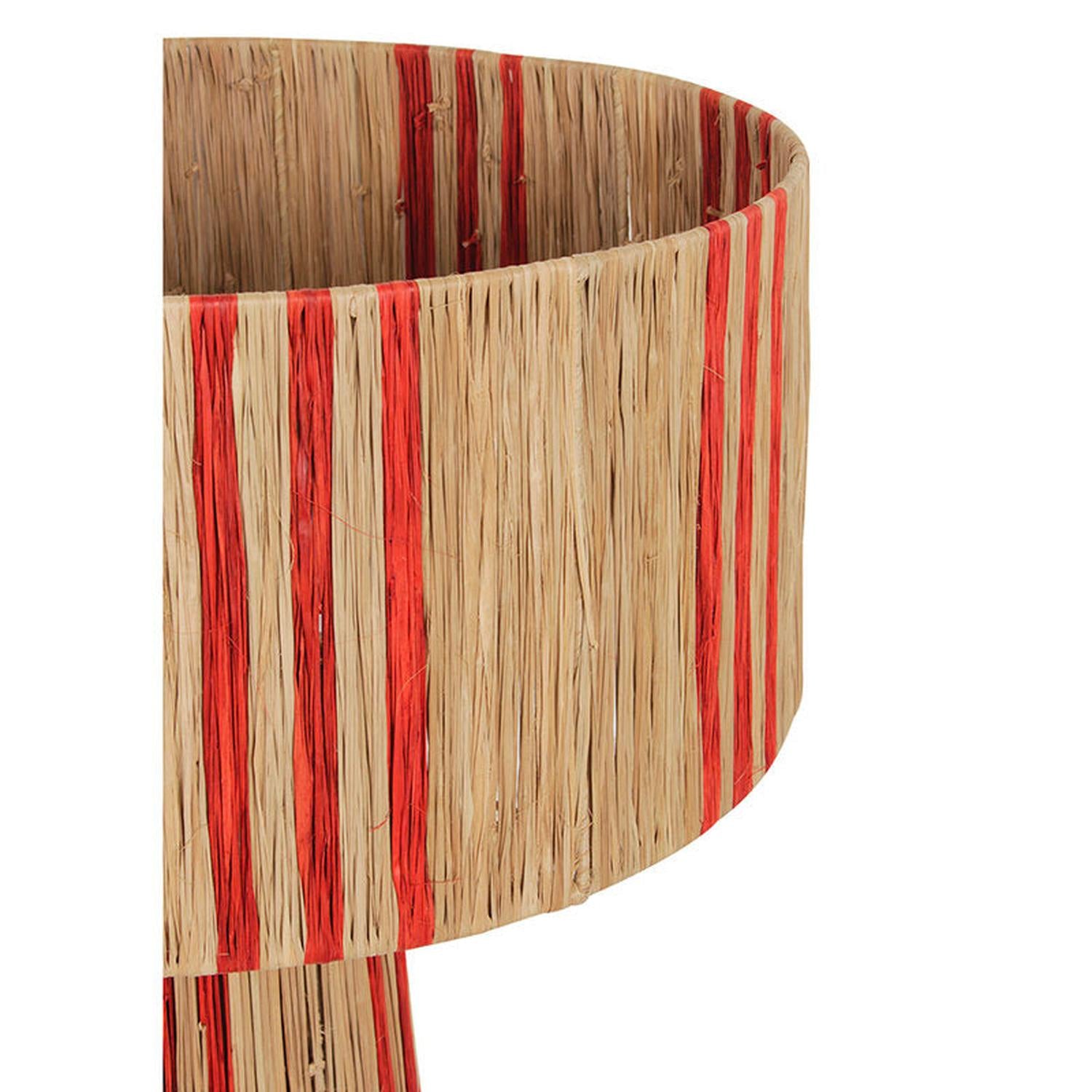 Tischlampe Stripe Ø41cm - Orange/Sandbraun-Tischlampen-Pole to Pole-le canapé
