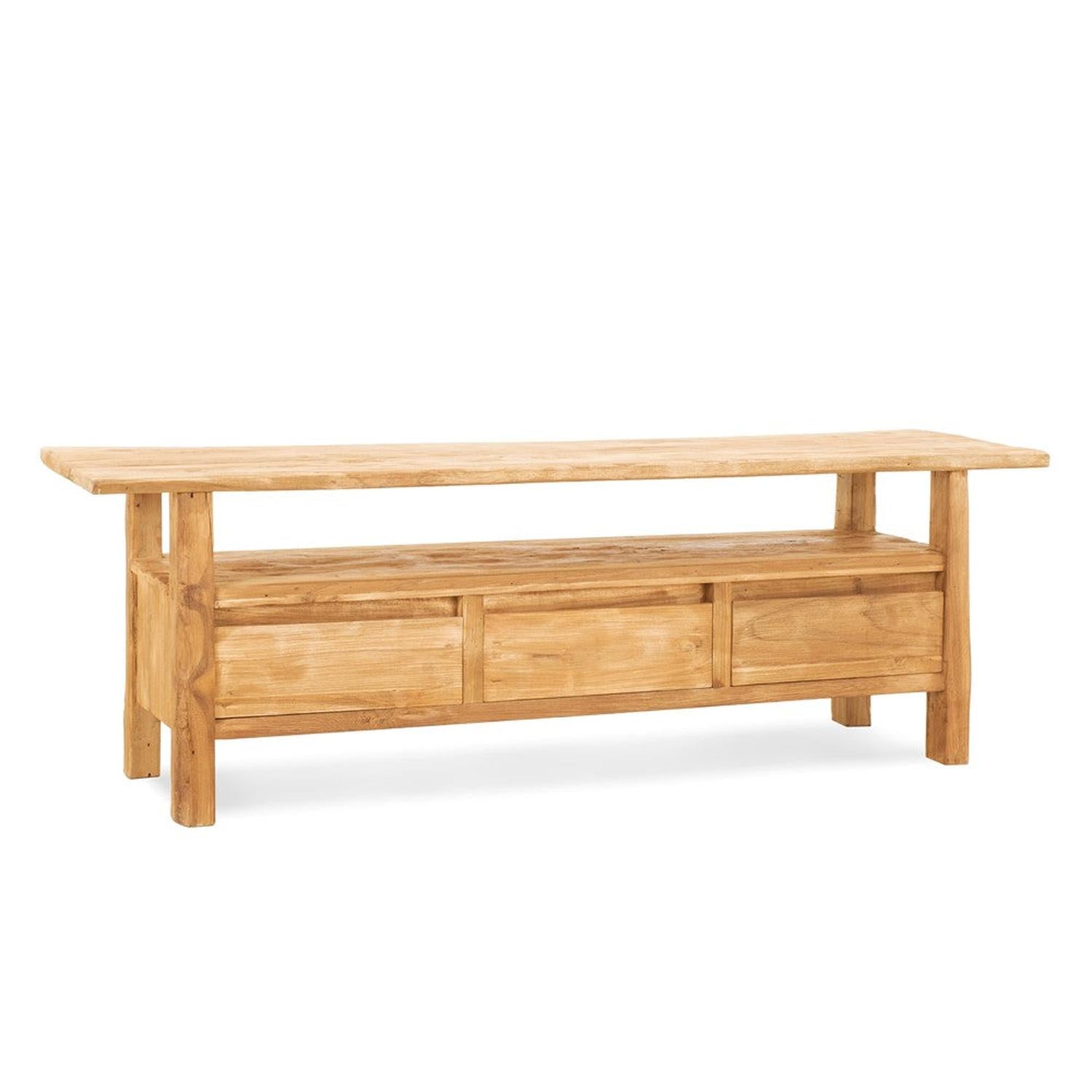 TV-Lowboard Blora 150cm aus Teakholz - Hellbraun-Benoa-le canapé