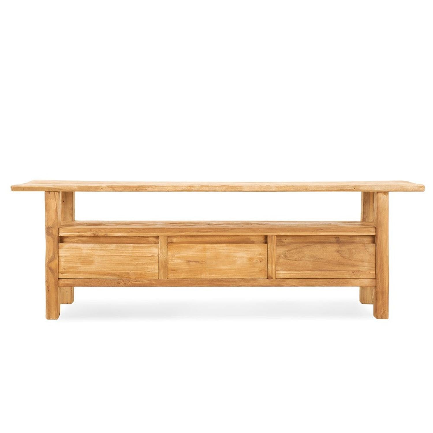 TV-Lowboard Blora 150cm aus Teakholz - Hellbraun-Benoa-le canapé