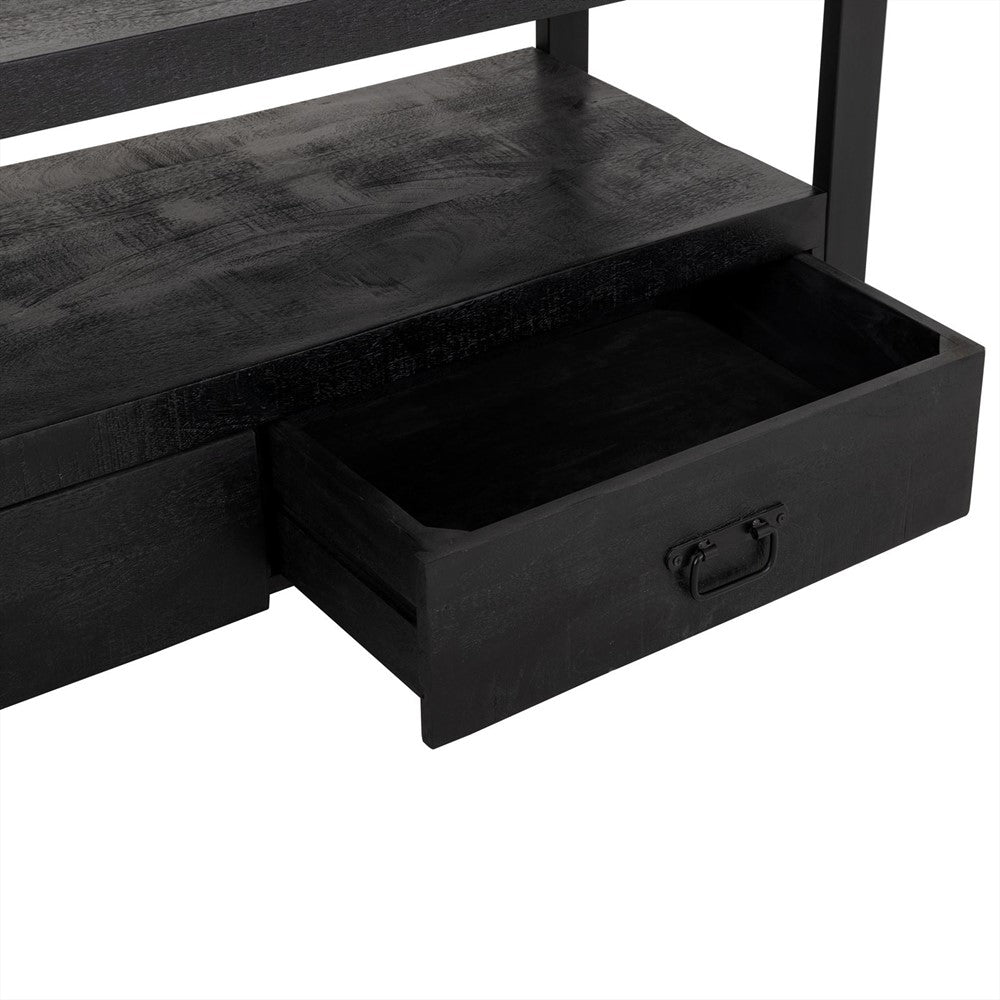 TV-Lowboard Britt aus Mangoholz 120cm - Schwarz-TV-lowboards-Benoa-le canapé