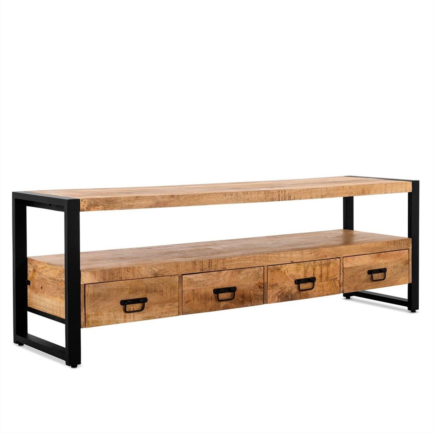 TV-Lowboard Britt aus Mangoholz 180cm - Braun-TV-lowboards-Benoa-le canapé