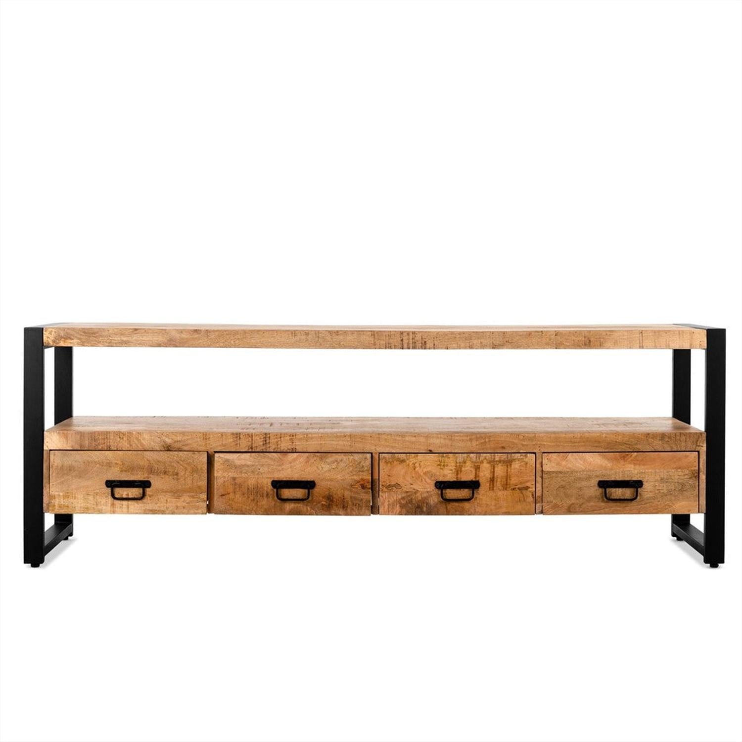 TV-Lowboard Britt aus Mangoholz 180cm - Braun-TV-lowboards-Benoa-le canapé