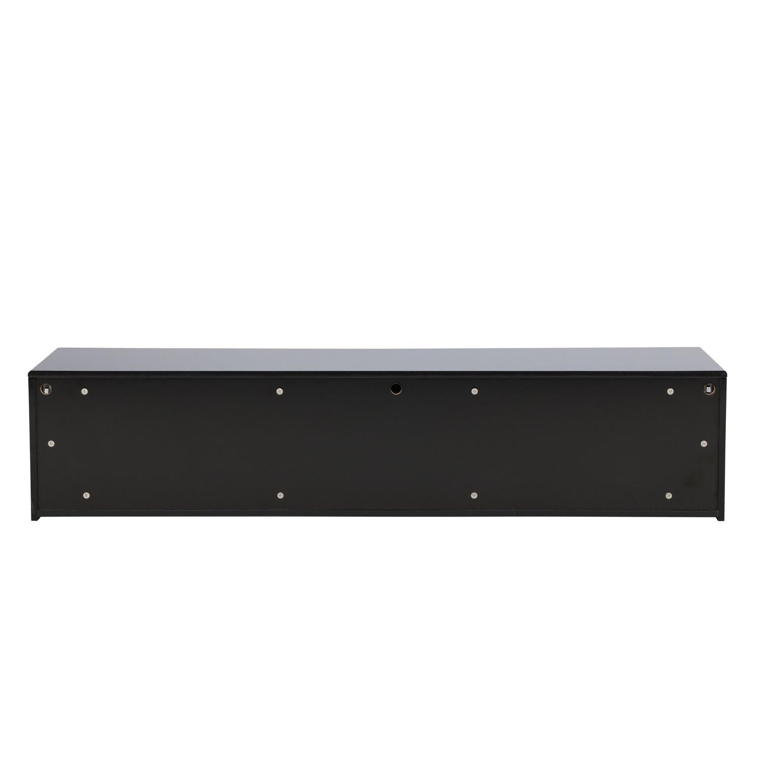 TV-Lowboard Fristad 160cm - Schwarz-TV-lowboards-Venture Home-le canapé