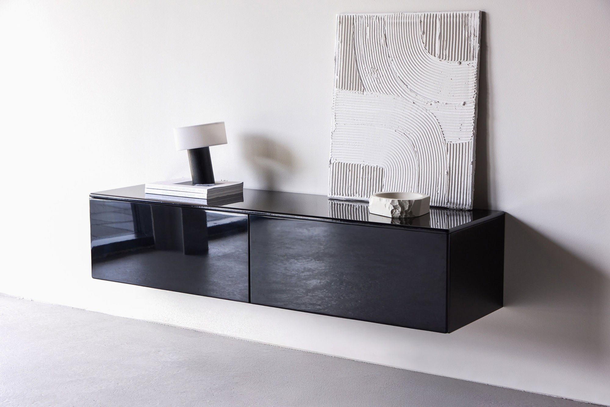 TV-Lowboard Fristad 160cm - Schwarz-TV-lowboards-Venture Home-le canapé