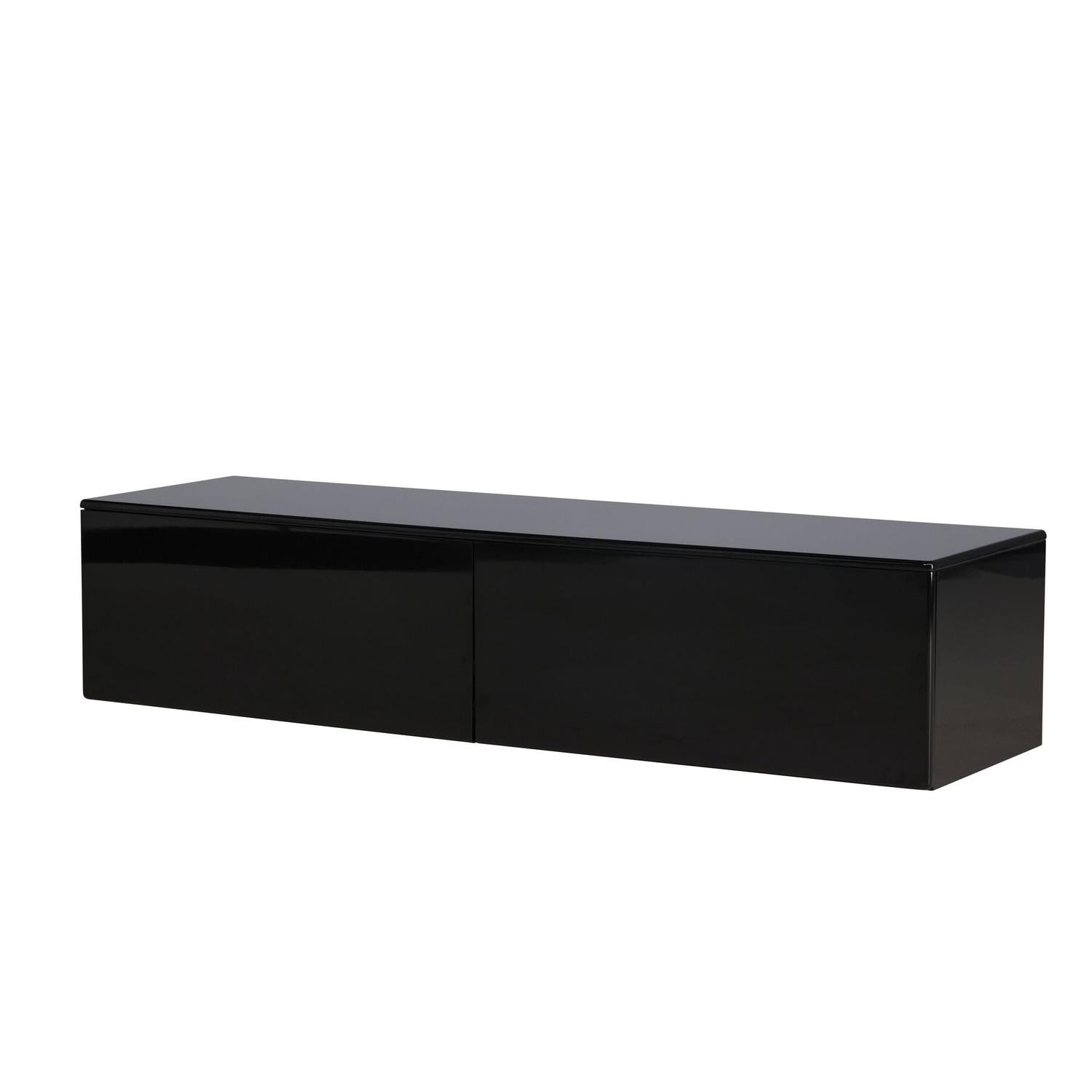 TV-Lowboard Fristad 160cm - Schwarz-TV-lowboards-Venture Home-le canapé