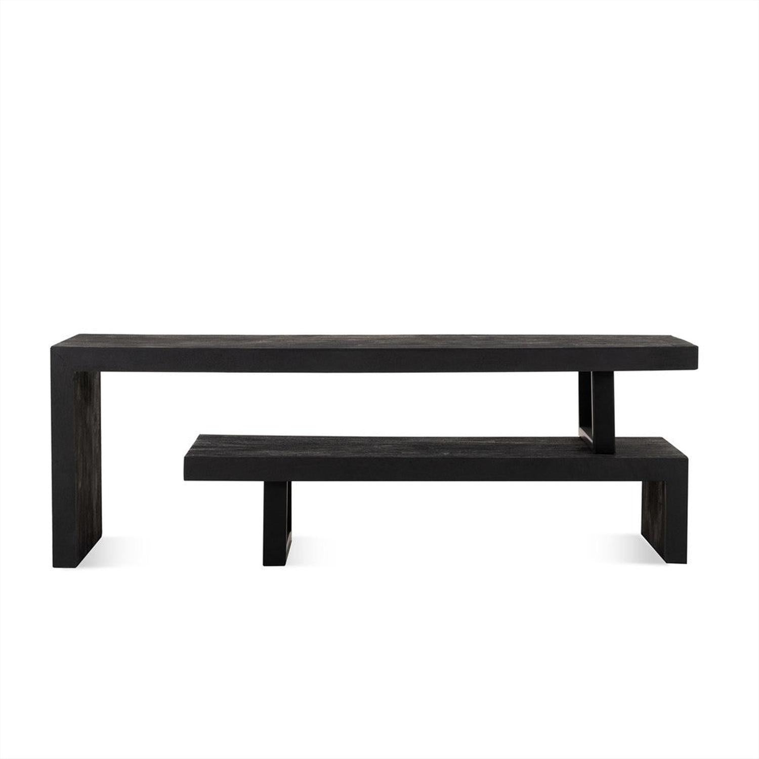 TV-Lowboard Kelly aus Mangoholz 140cm - Schwarz-TV-lowboards-Benoa-le canapé