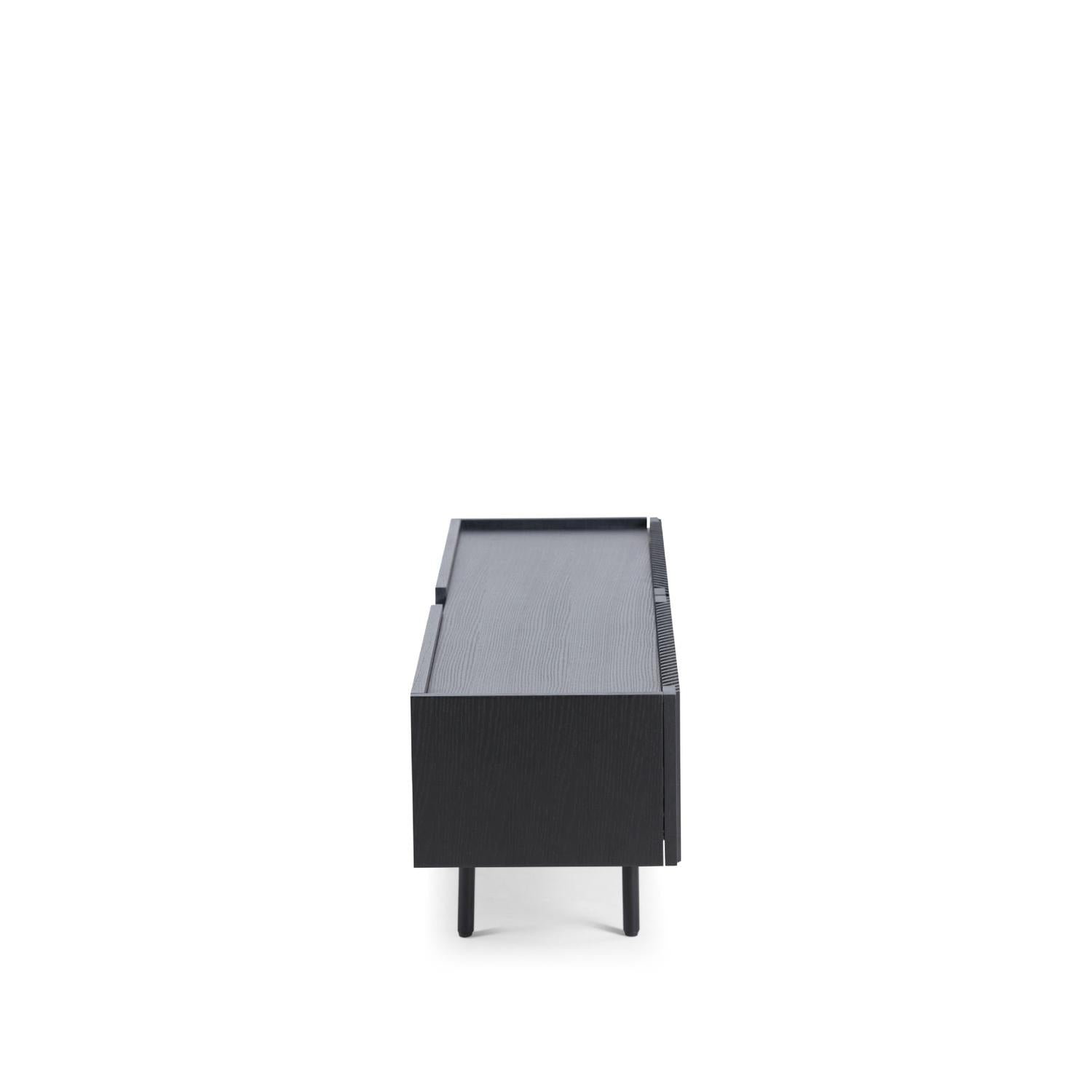 TV-Lowboard Louvre 145cm - Eiche Schwarz-TV-lowboards-Njordec-le canapé