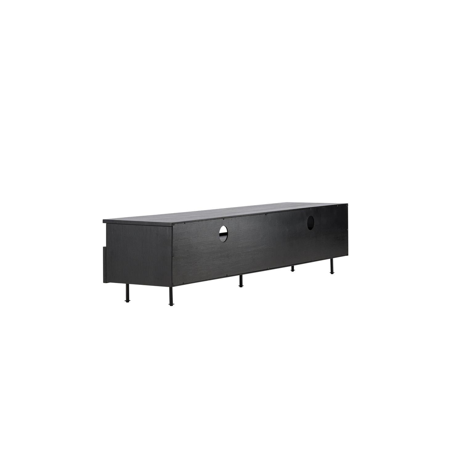 TV-Lowboard Navarra 180cm - Mattschwarz-TV-lowboards-Venture Home-le canapé