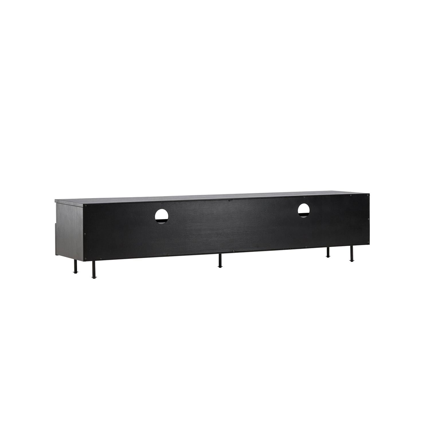 TV-Lowboard Navarra 180cm - Mattschwarz-TV-lowboards-Venture Home-le canapé