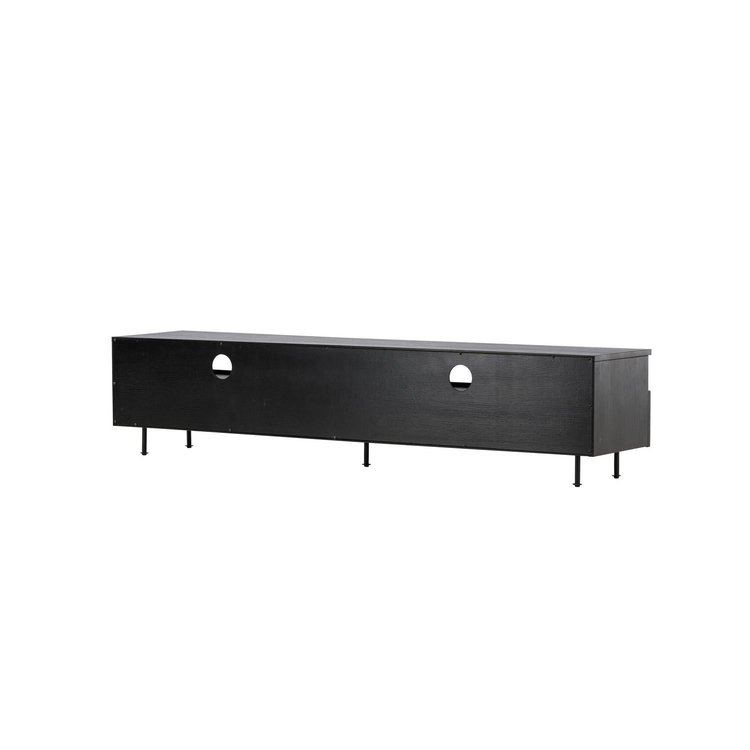 TV-Lowboard Navarra 180cm - Mattschwarz-TV-lowboards-Venture Home-le canapé