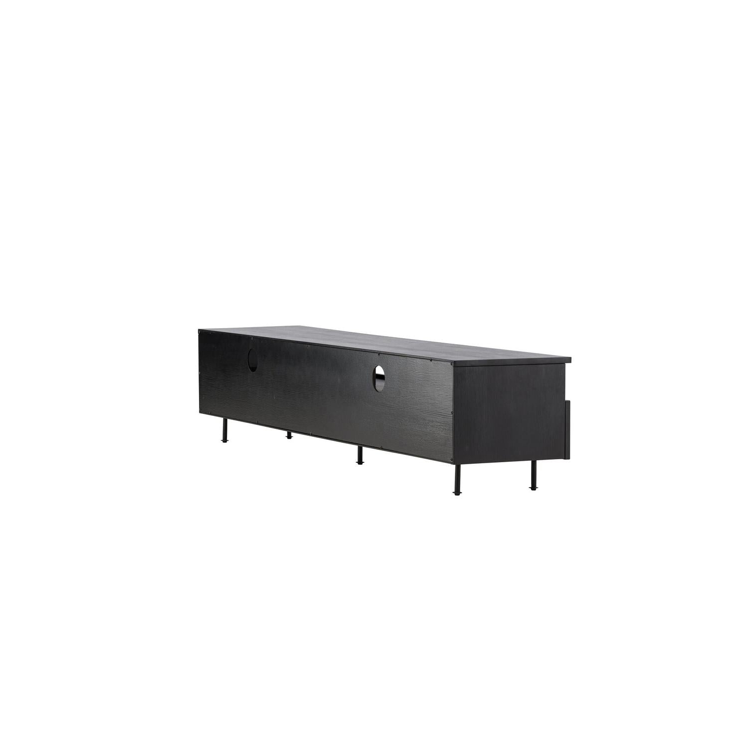 TV-Lowboard Navarra 180cm - Mattschwarz-TV-lowboards-Venture Home-le canapé