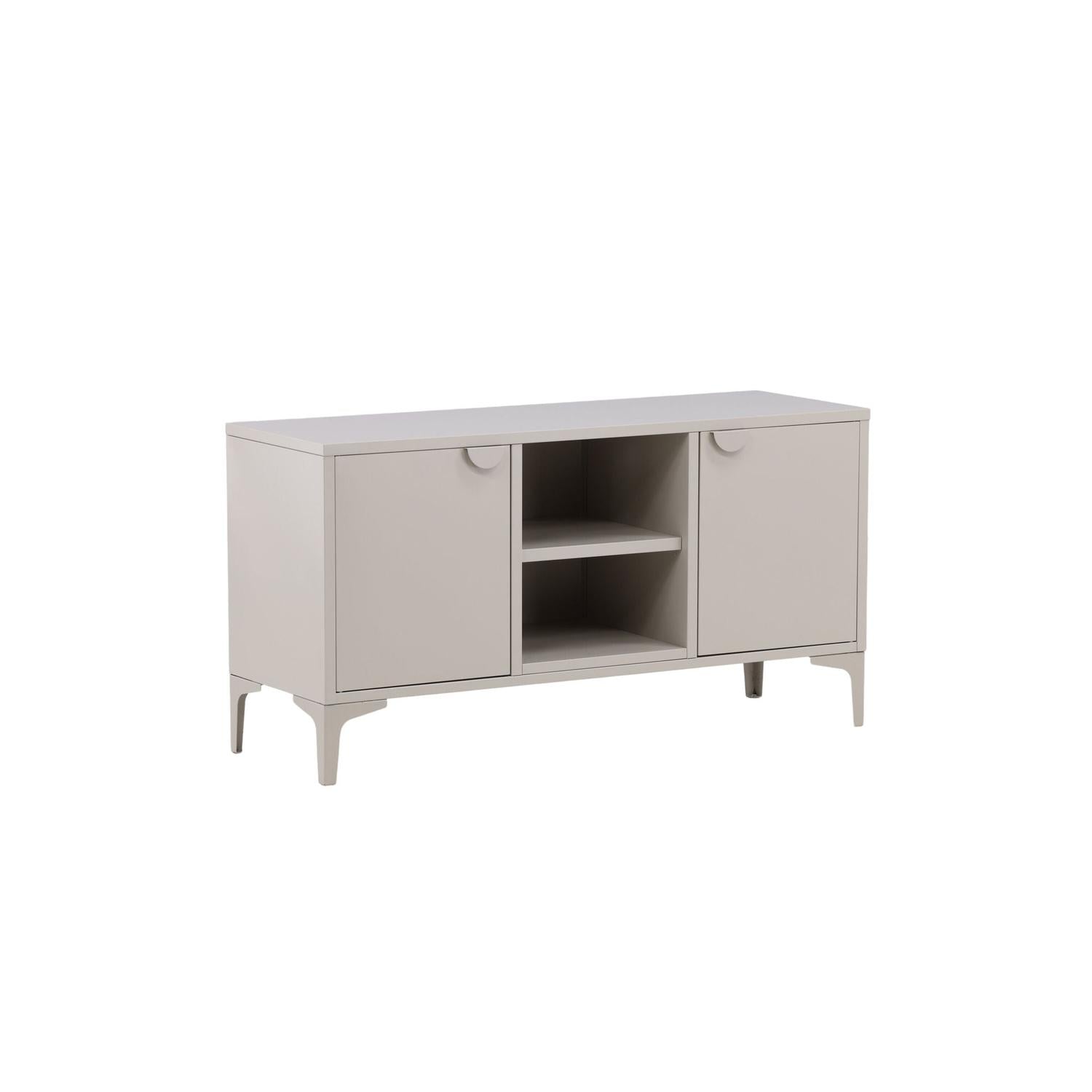 TV-Lowboard Piring 120cm aus Metall - Beige-TV-lowboards-Venture Home-le canapé