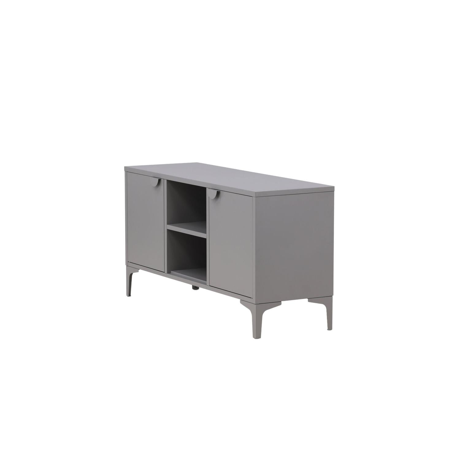 TV-Lowboard Piring 120cm aus Metall - Hellgrau-TV-lowboards-Venture Home-le canapé
