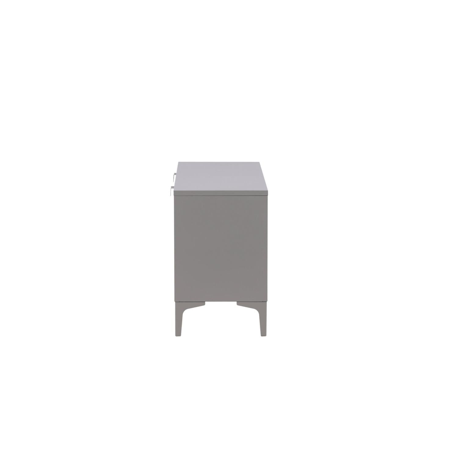 TV-Lowboard Piring 120cm aus Metall - Hellgrau-TV-lowboards-Venture Home-le canapé